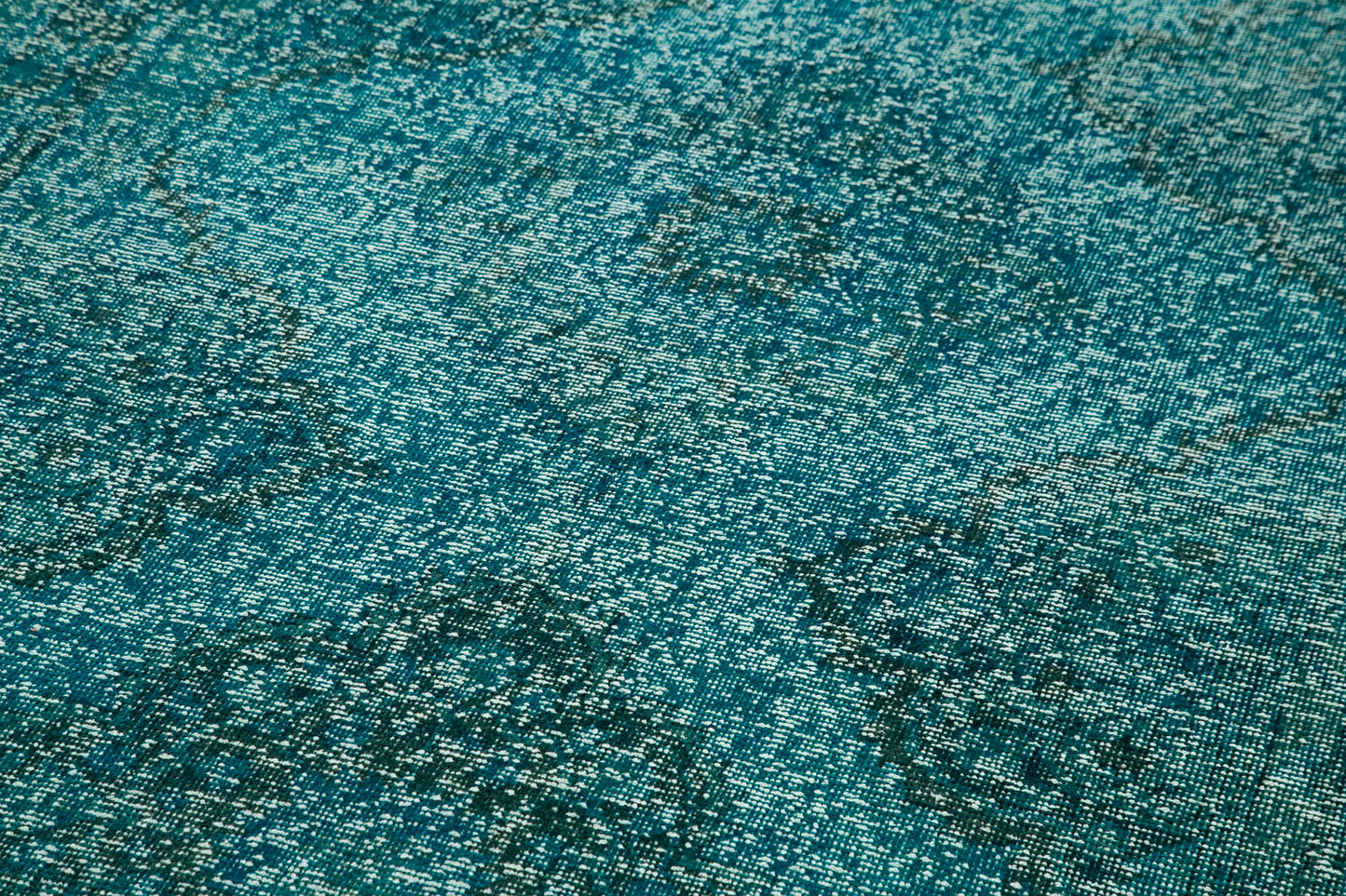5x13 Turquoise Turkish Over Dyed Runner Rug - 24276