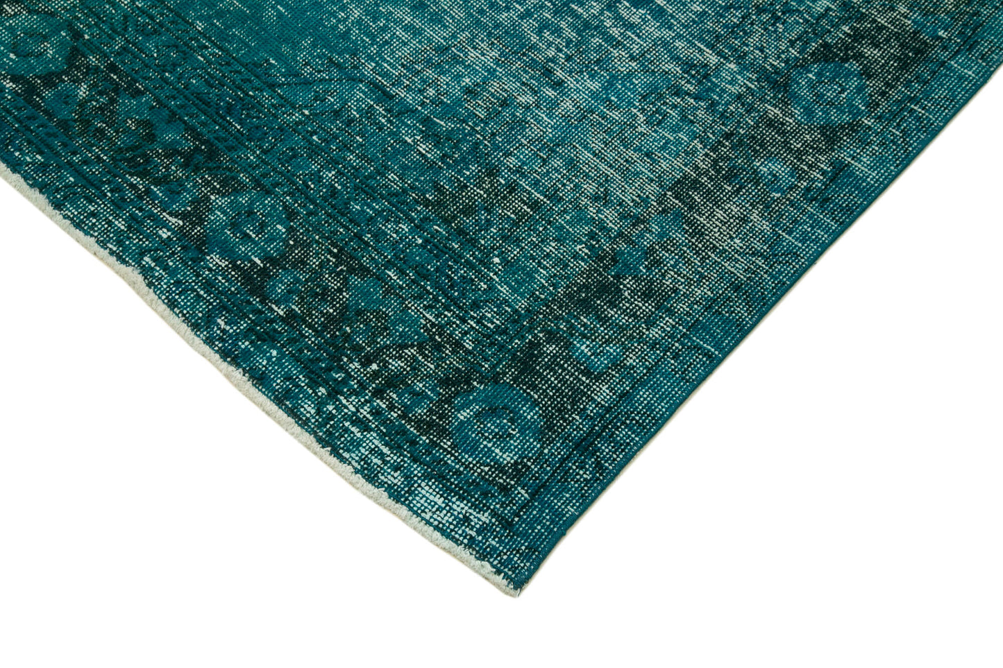 5x12 Turquoise Turkish Over Dyed Runner Rug - 24278