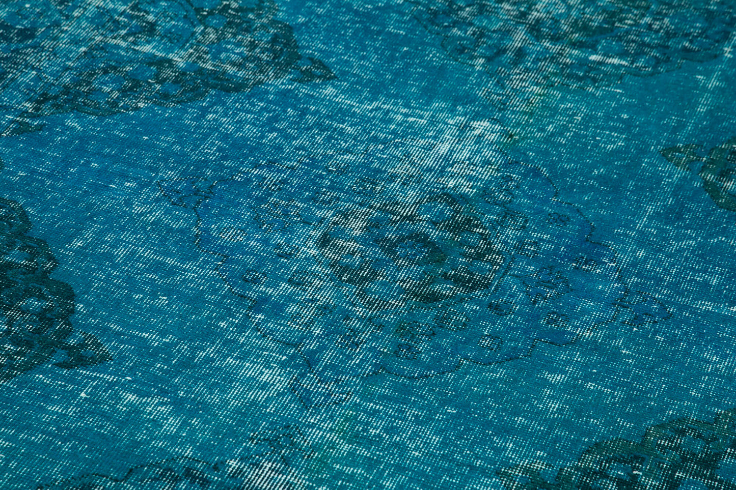 5x12 Turquoise Turkish Over Dyed Runner Rug - 24279