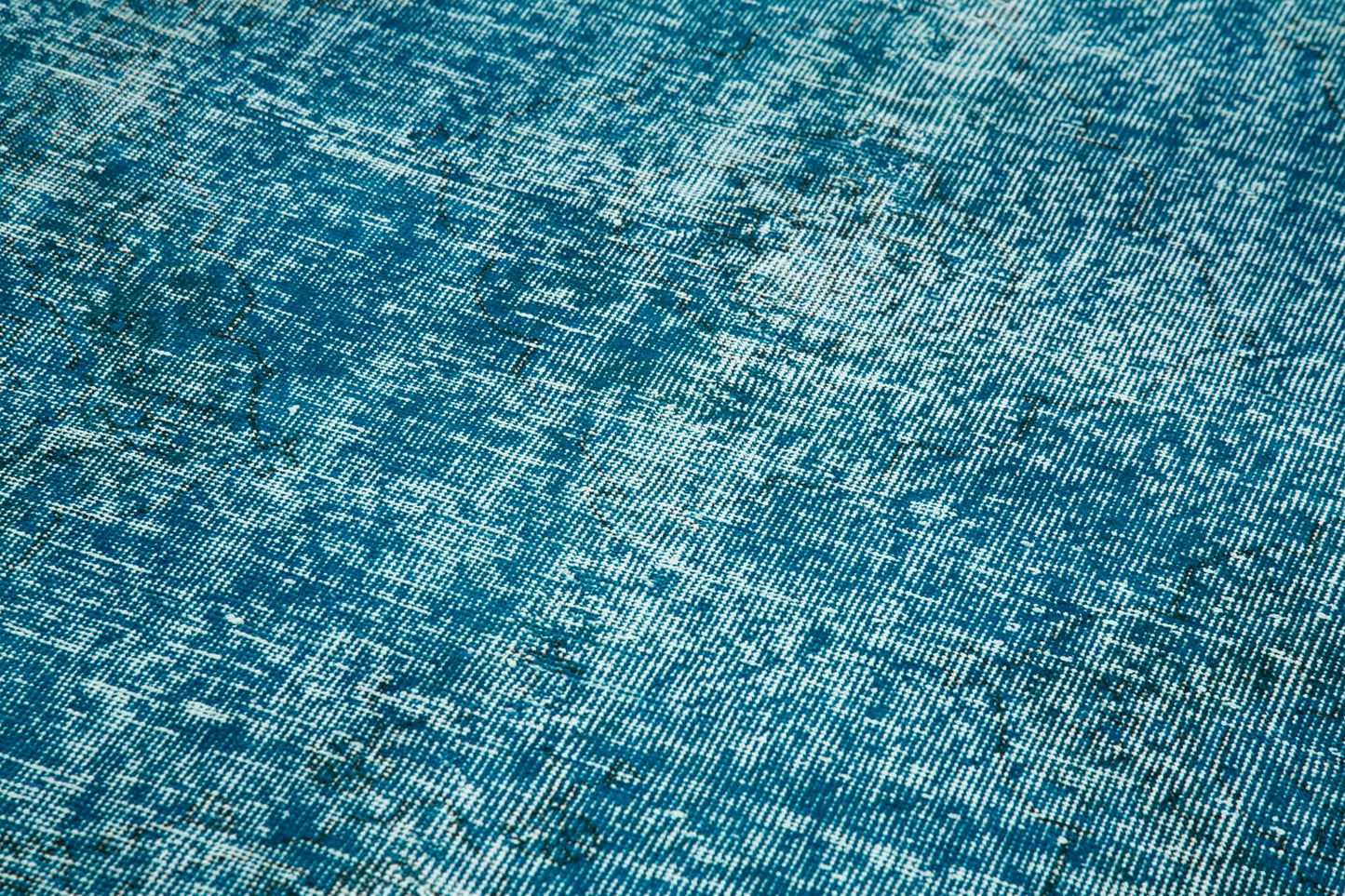 4x12 Turquoise Turkish Over Dyed Runner Rug - 24284