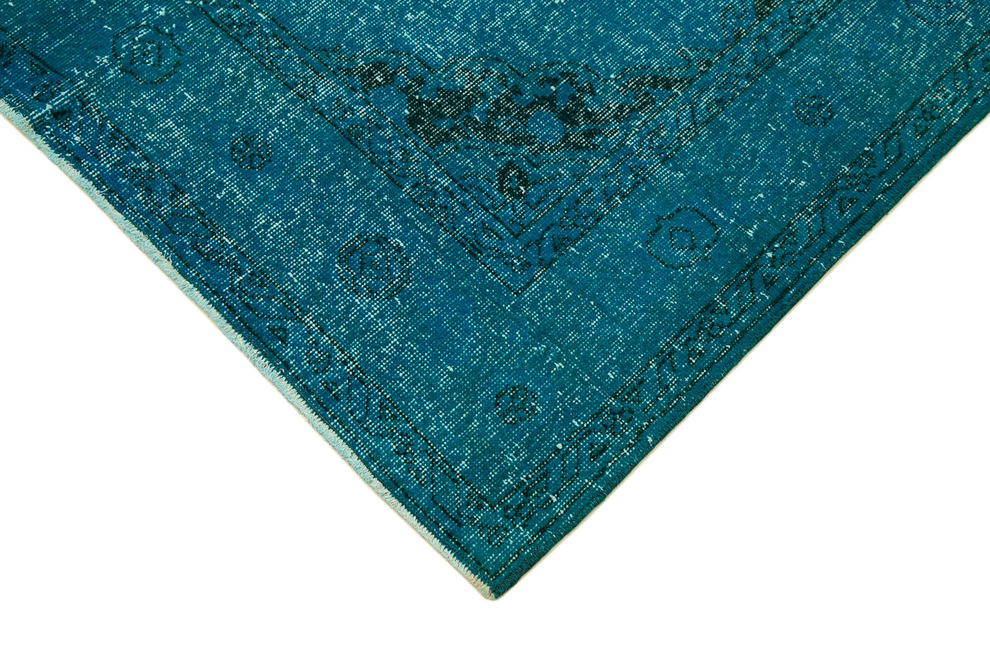 5x13 Turquoise Turkish Over Dyed Runner Rug - 24287