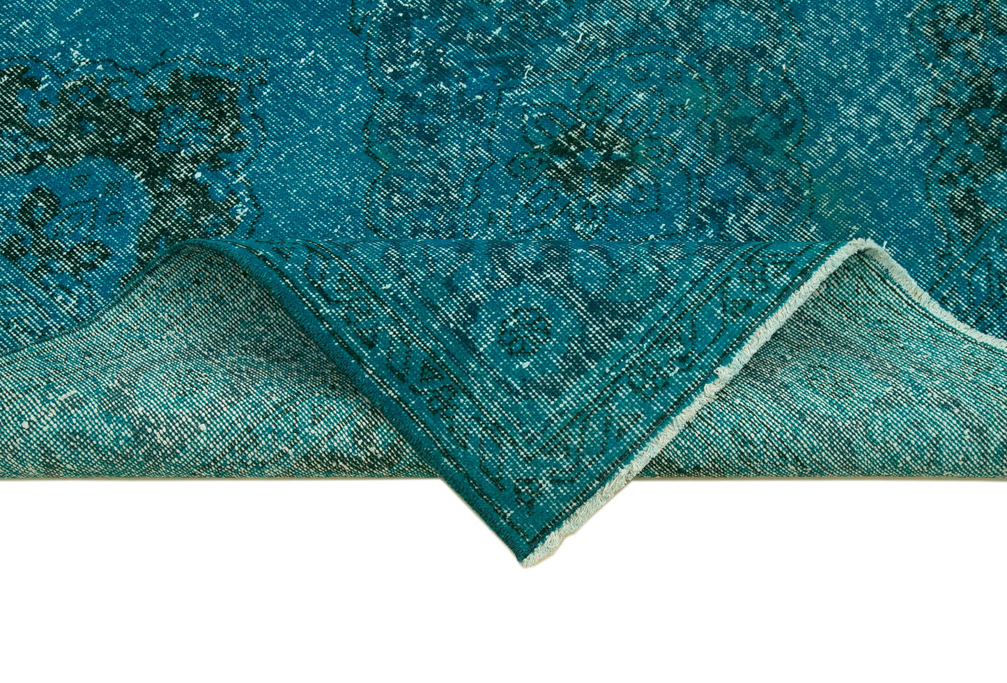 5x13 Turquoise Turkish Over Dyed Runner Rug - 24287