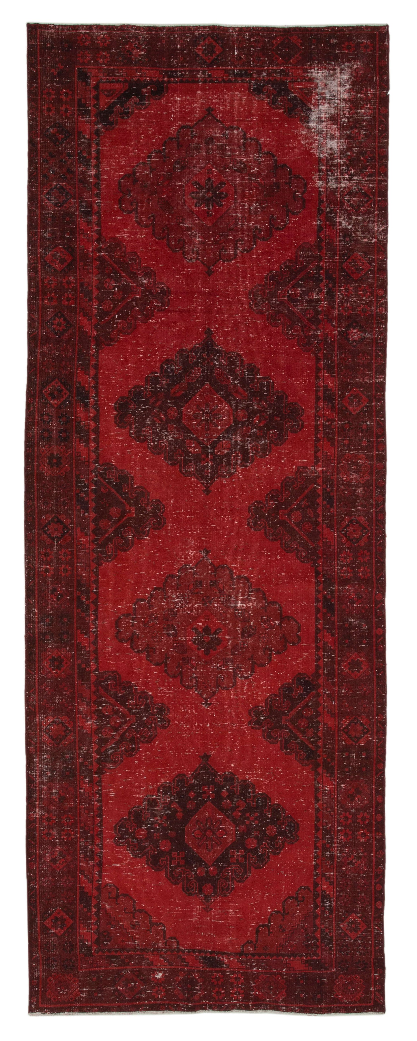 5x13 Red Turkish Over Dyed Runner Rug - 24289