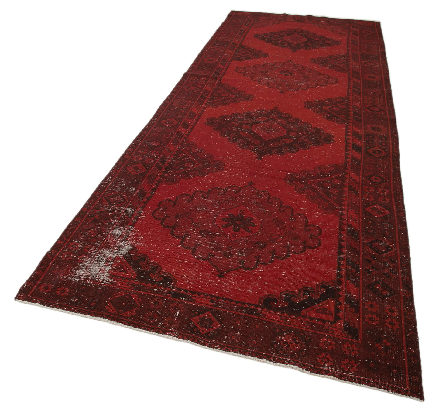 5x13 Red Turkish Over Dyed Runner Rug - 24289