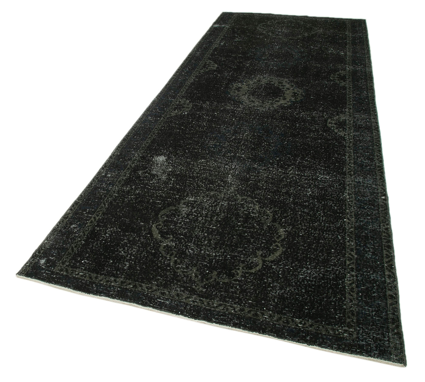 5x12 Black Turkish Over Dyed Runner Rug - 24293