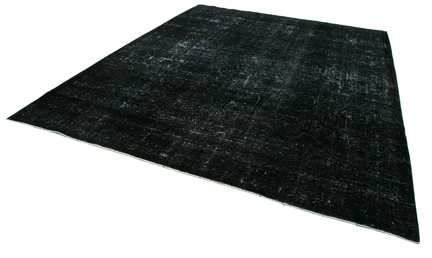 9x11 Black Overdyed Large Area Rug - 24328