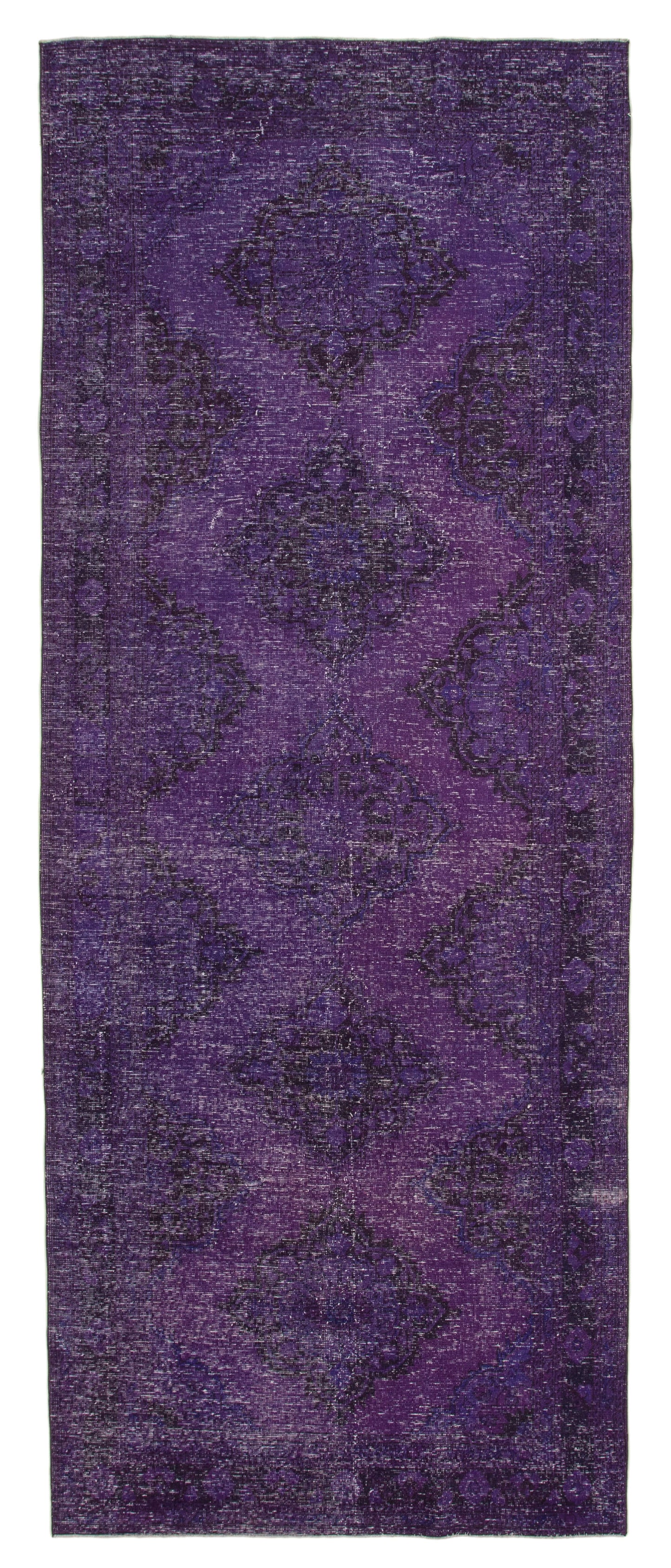 5x12 Purple Turkish Over Dyed Runner Rug - 2487
