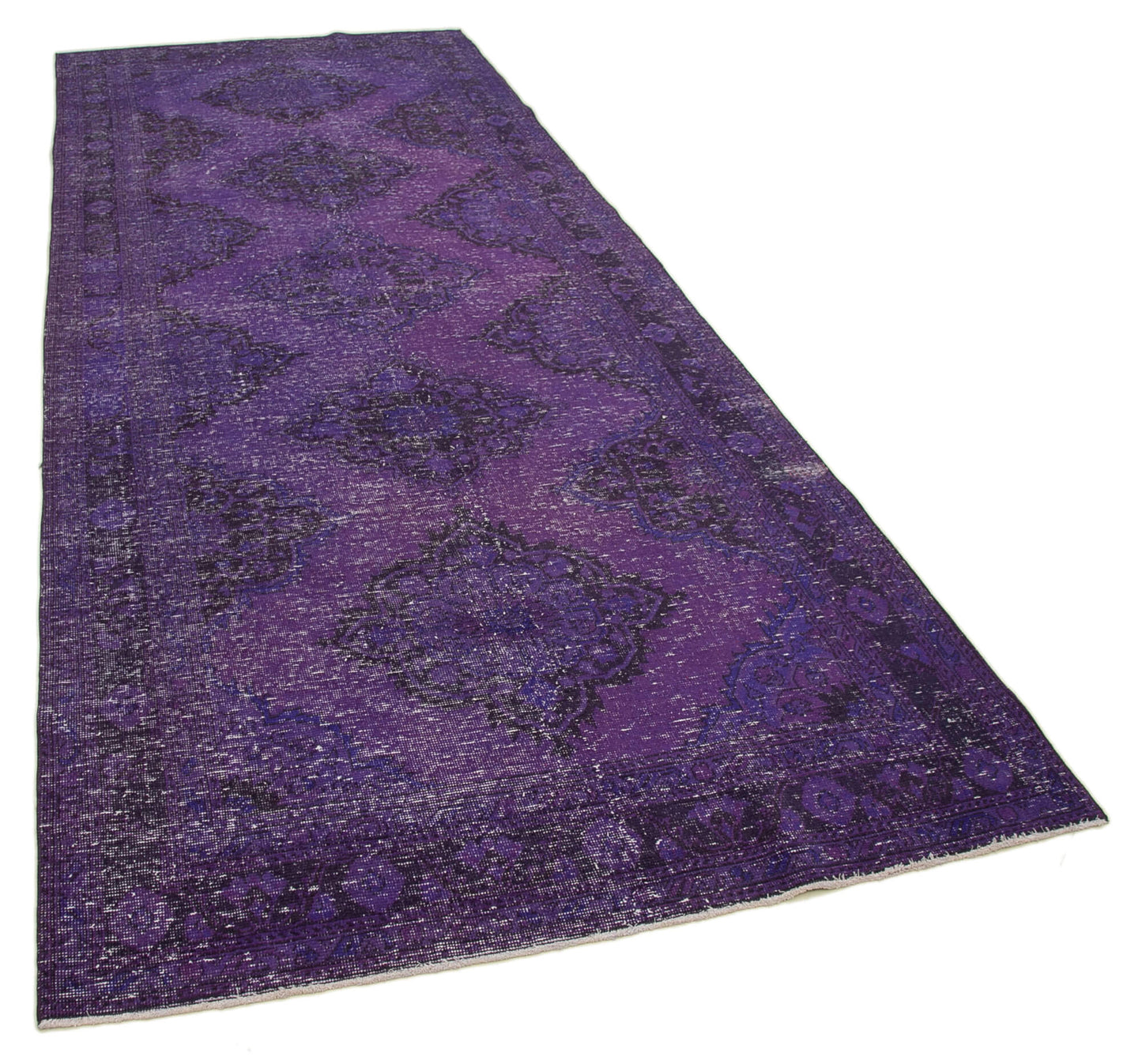 5x12 Purple Turkish Over Dyed Runner Rug - 2487