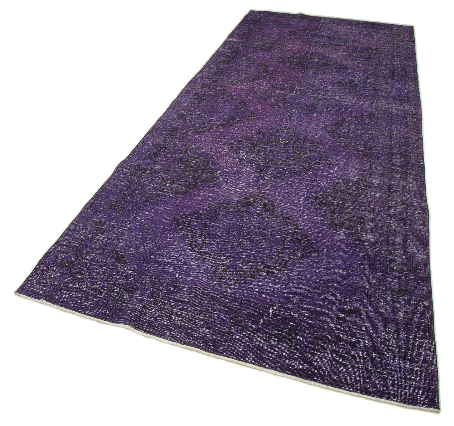 5x12 Purple Turkish Over Dyed Runner Rug - 2487