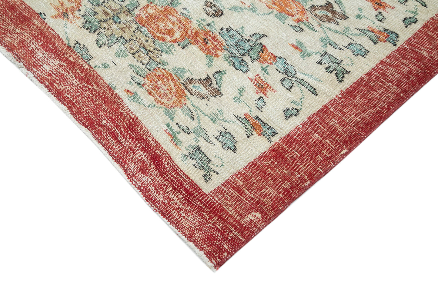 6x10 Beige Turkish Vintage Area Rug - 24930