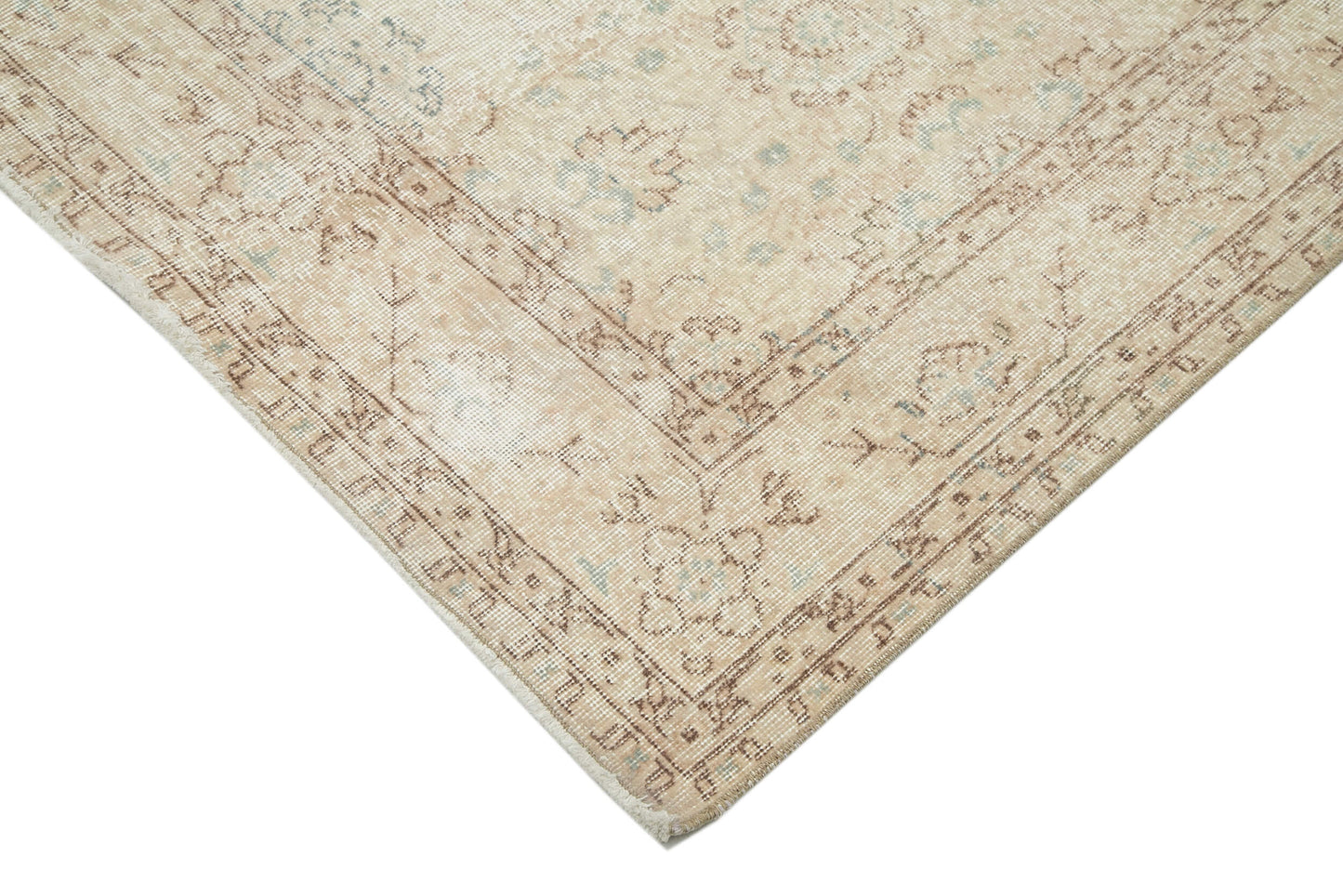 6x11 Beige Turkish Vintage Area Rug - 24993