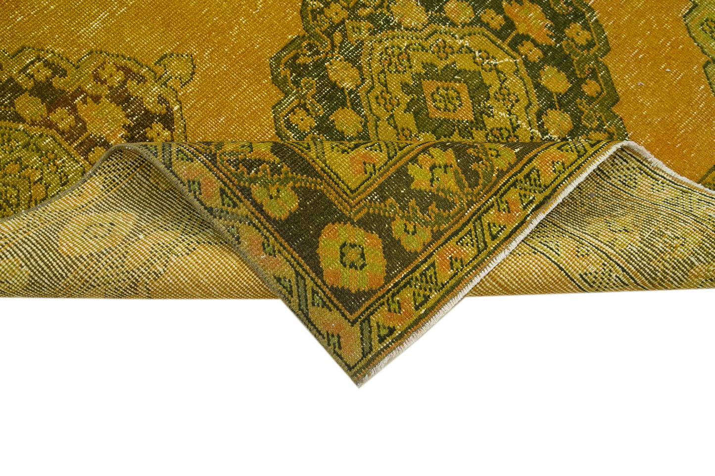 5x12 Yellow Turkish Over Dyed Runner Rug - 2507