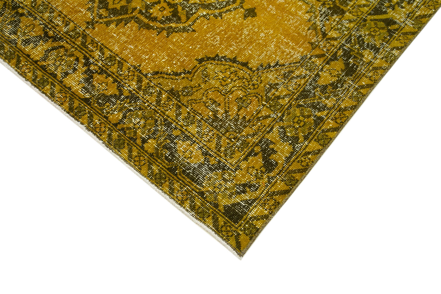 5x13 Yellow Turkish Over Dyed Runner Rug - 2509