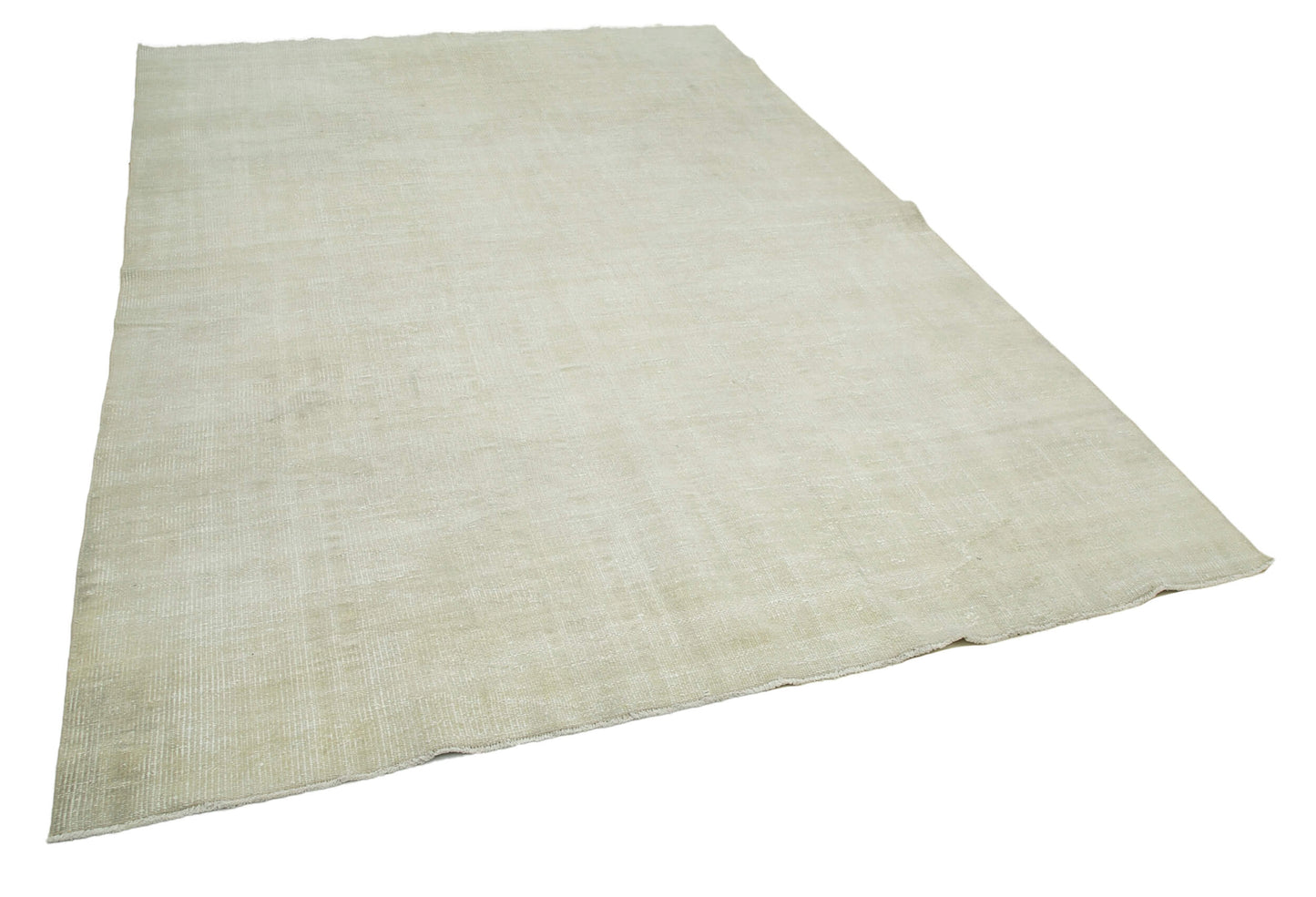 7x10 Beige Turkish Vintage Area Rug - 25169
