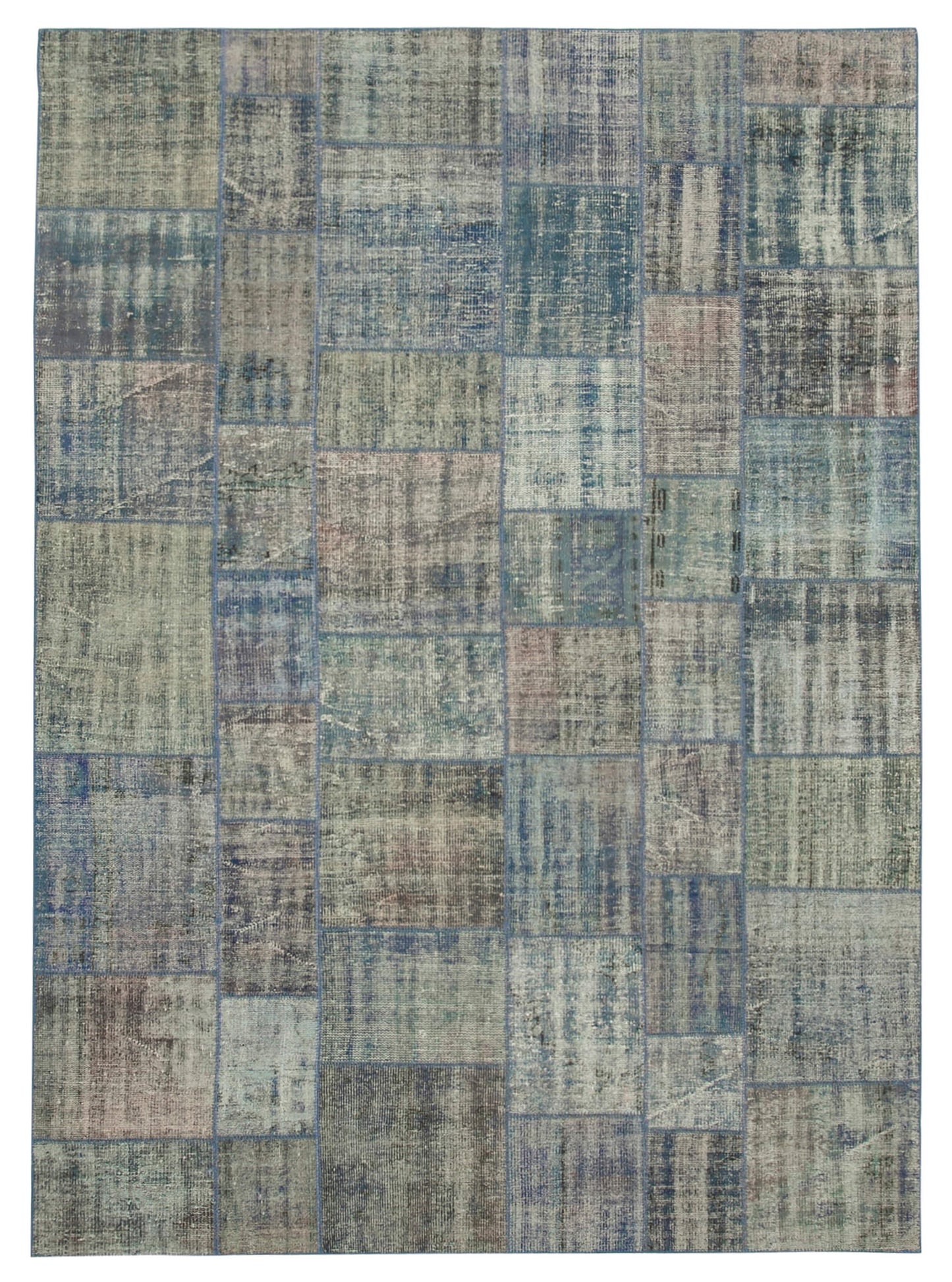 8x11 Blue Patchwork Rug- 25289
