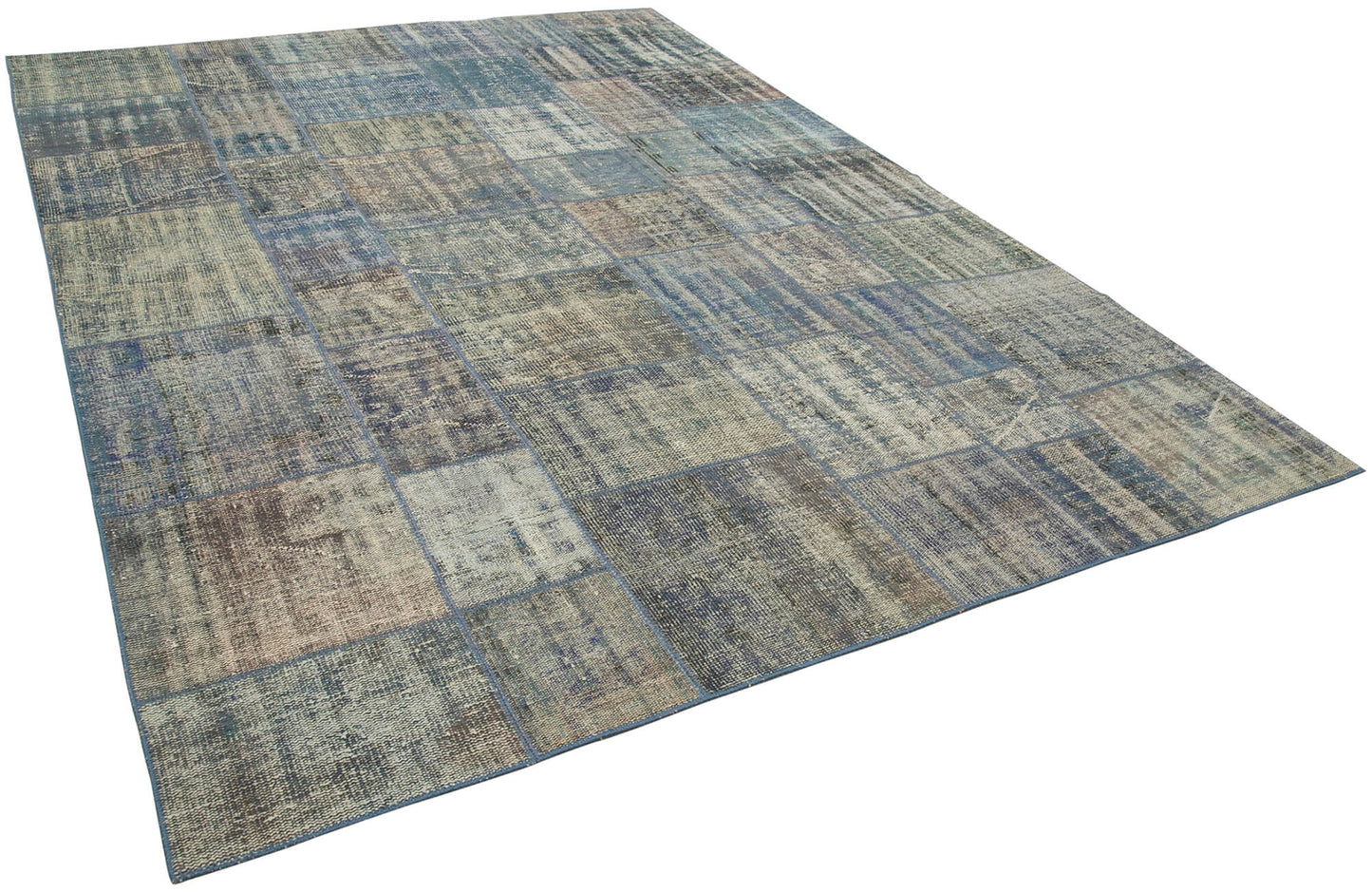 8x11 Blue Patchwork Rug- 25289