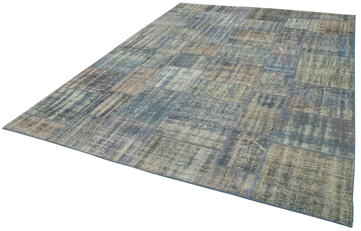 8x11 Blue Patchwork Rug- 25289
