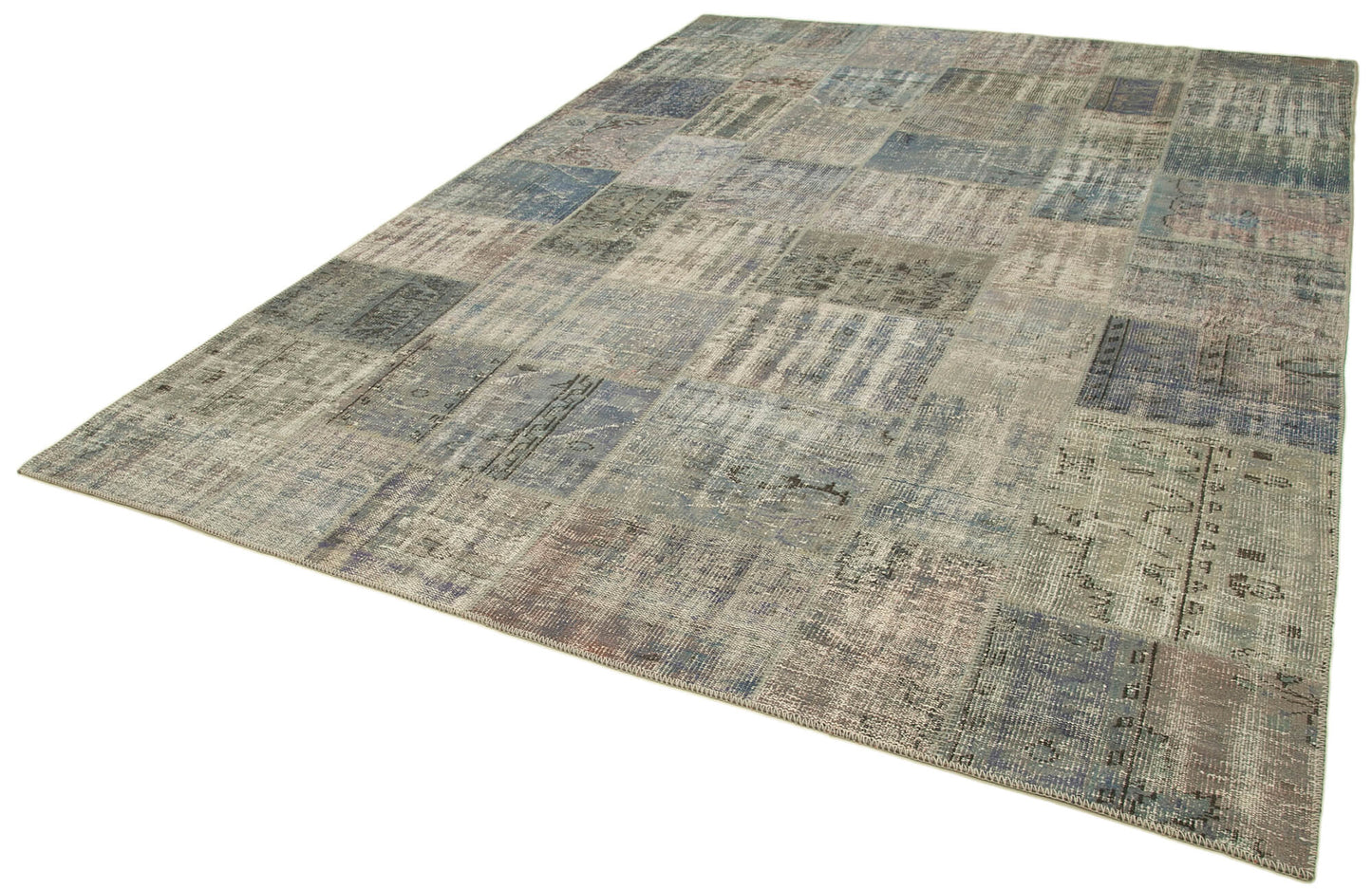 8x11 Grey Patchwork Rug- 25290