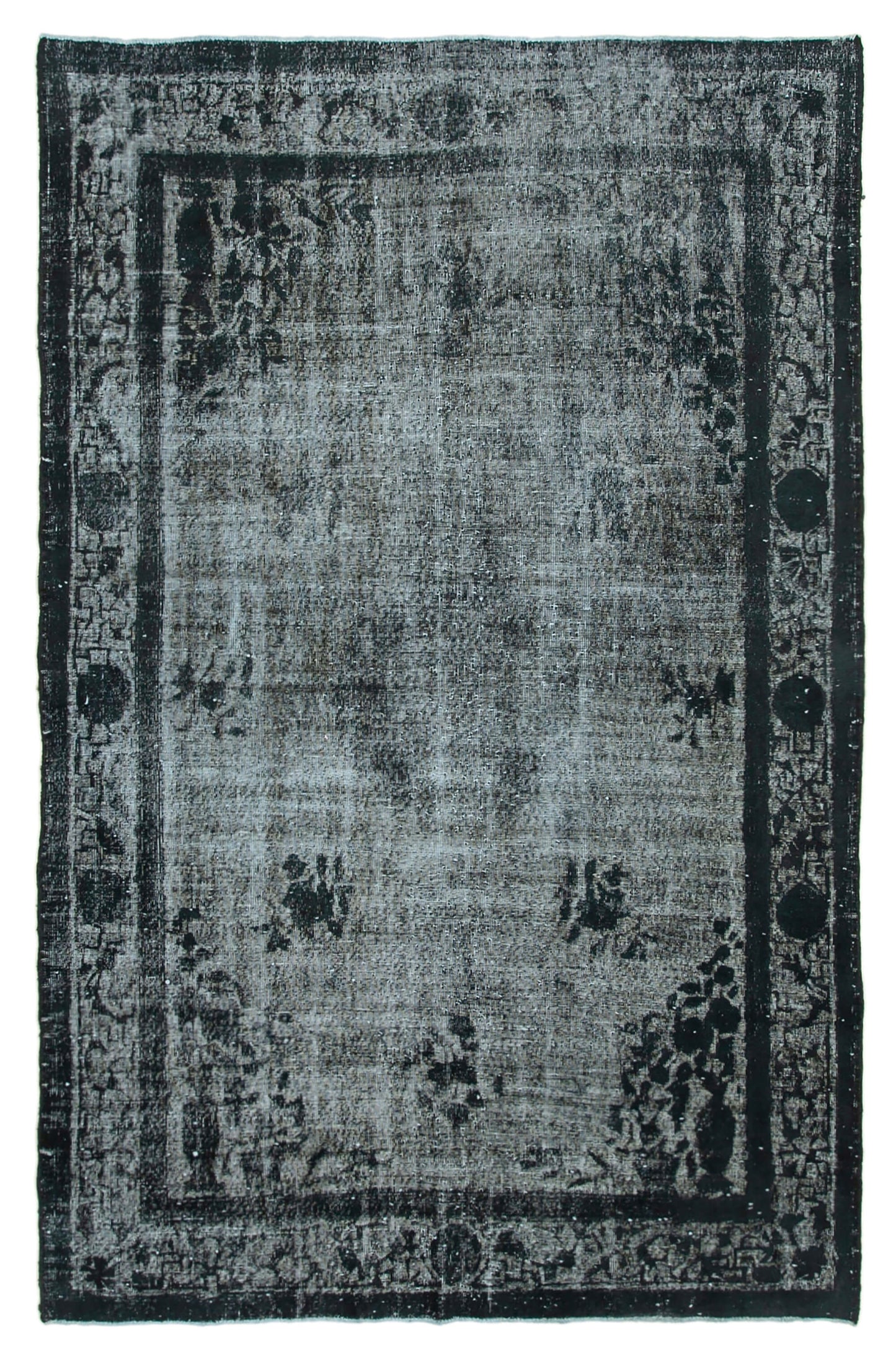 7x11 Black Over Dyed Rug - 25514