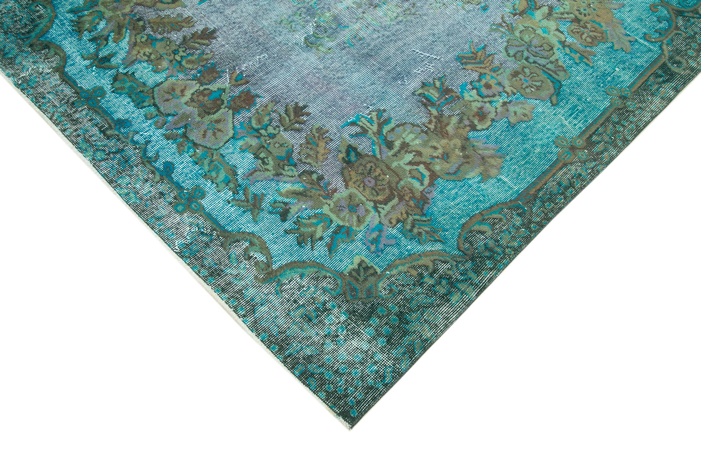 5x9 Turquoise Over Dyed Rug - 25556