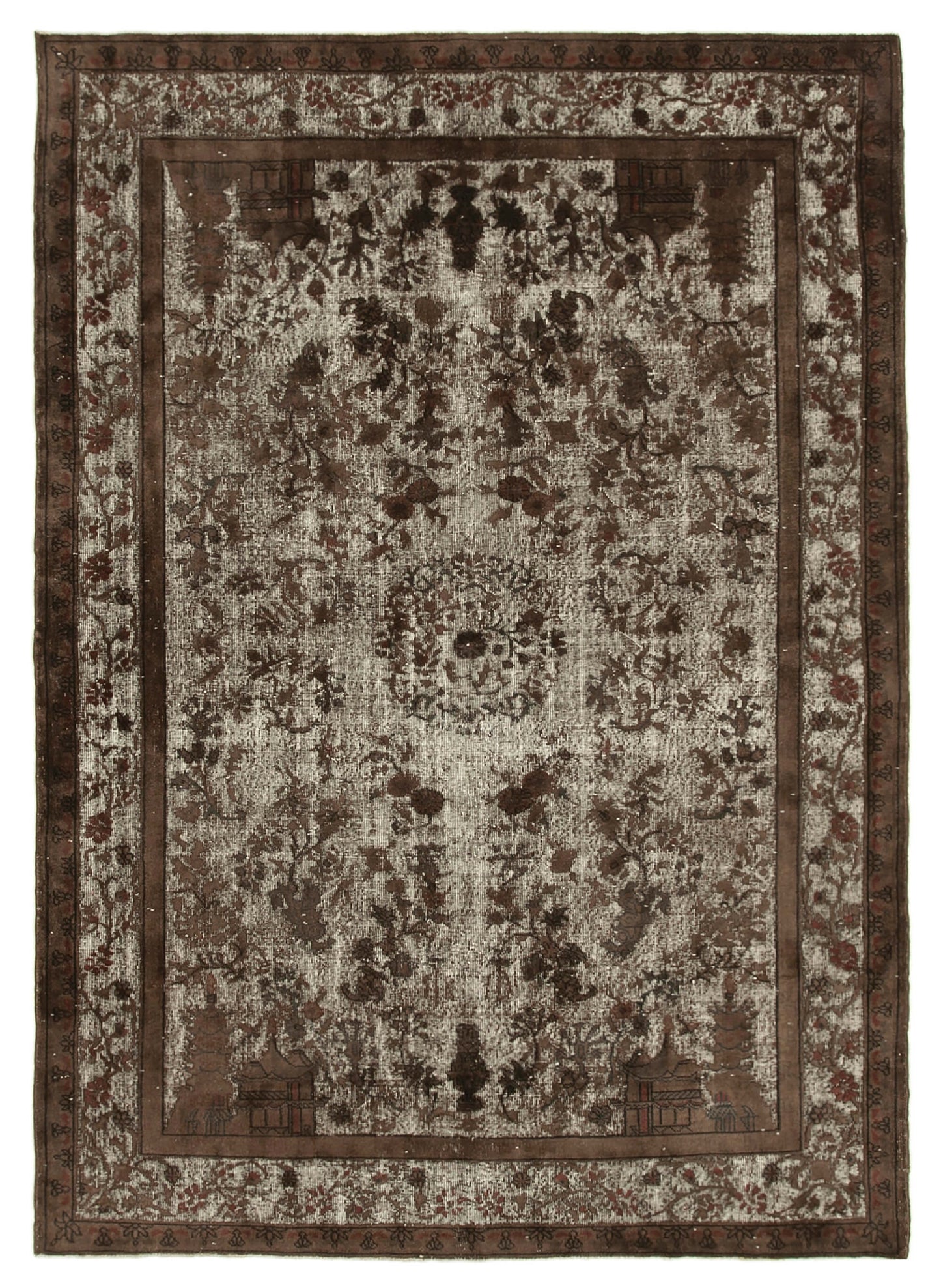 7x10 Brown Over Dyed Rug - 25558