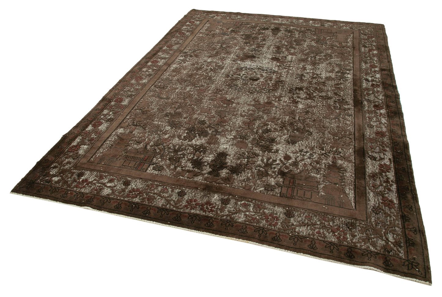 7x10 Brown Over Dyed Rug - 25558