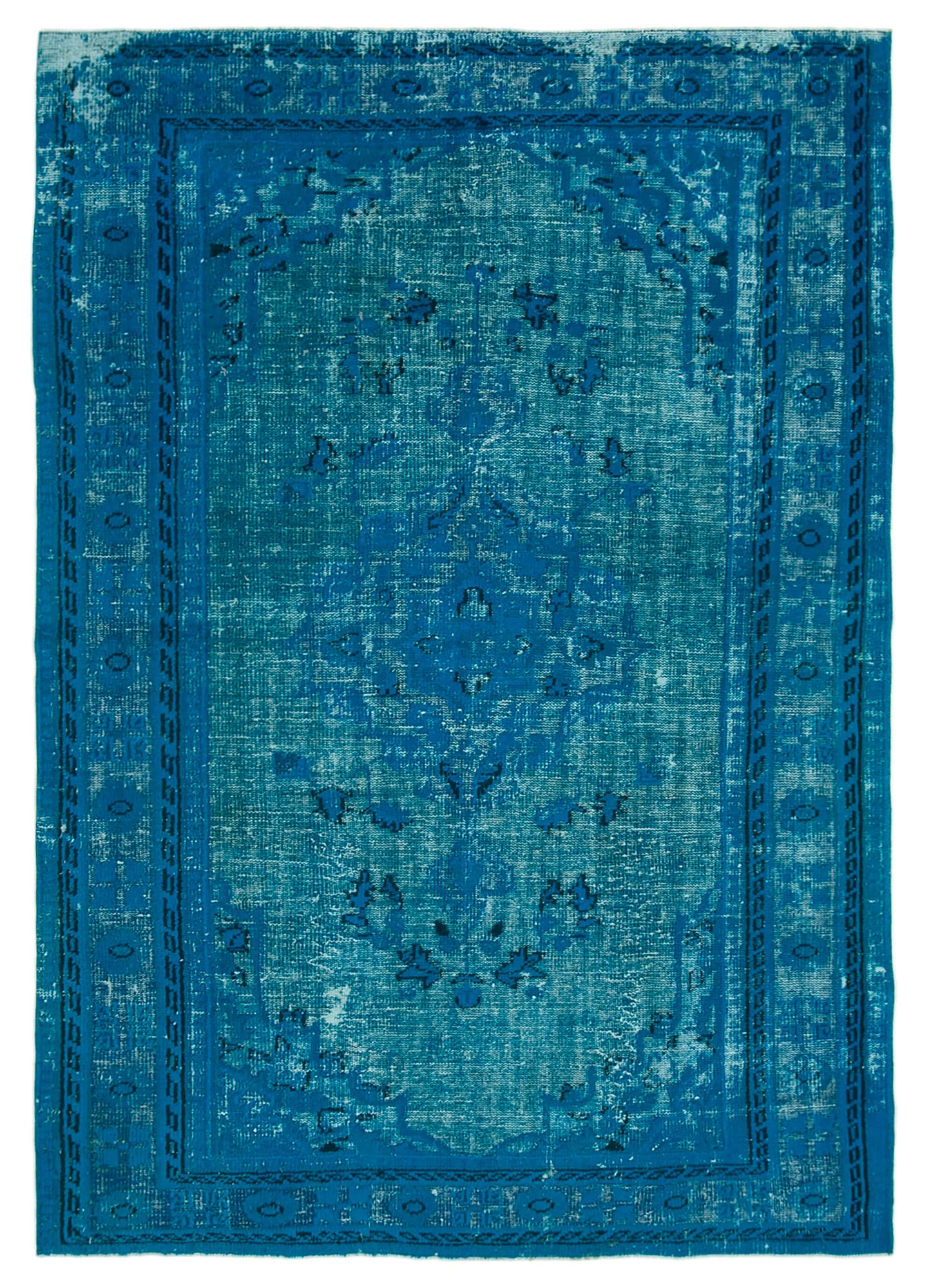 7x10 Turquoise Over Dyed Rug - 25609