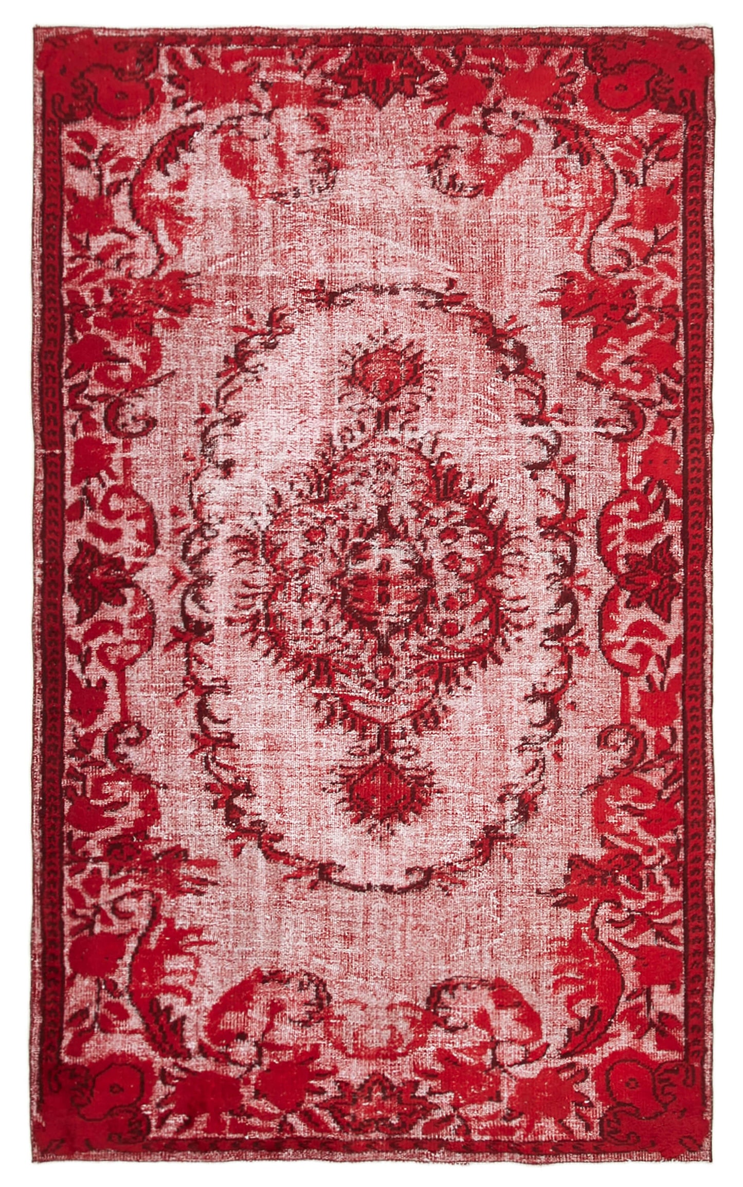5x9 Red Over Dyed Rug - 25614