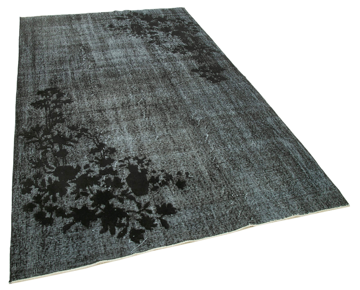 5x9 Black Over Dyed Rug - 25630