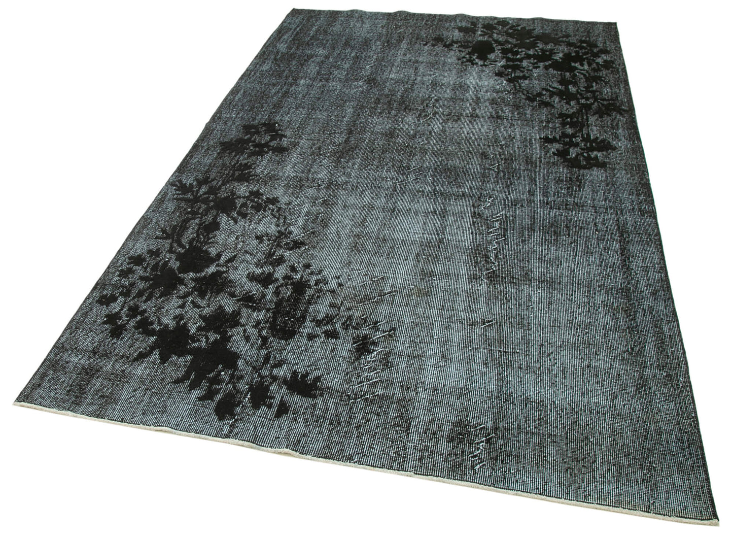 5x9 Black Over Dyed Rug - 25630