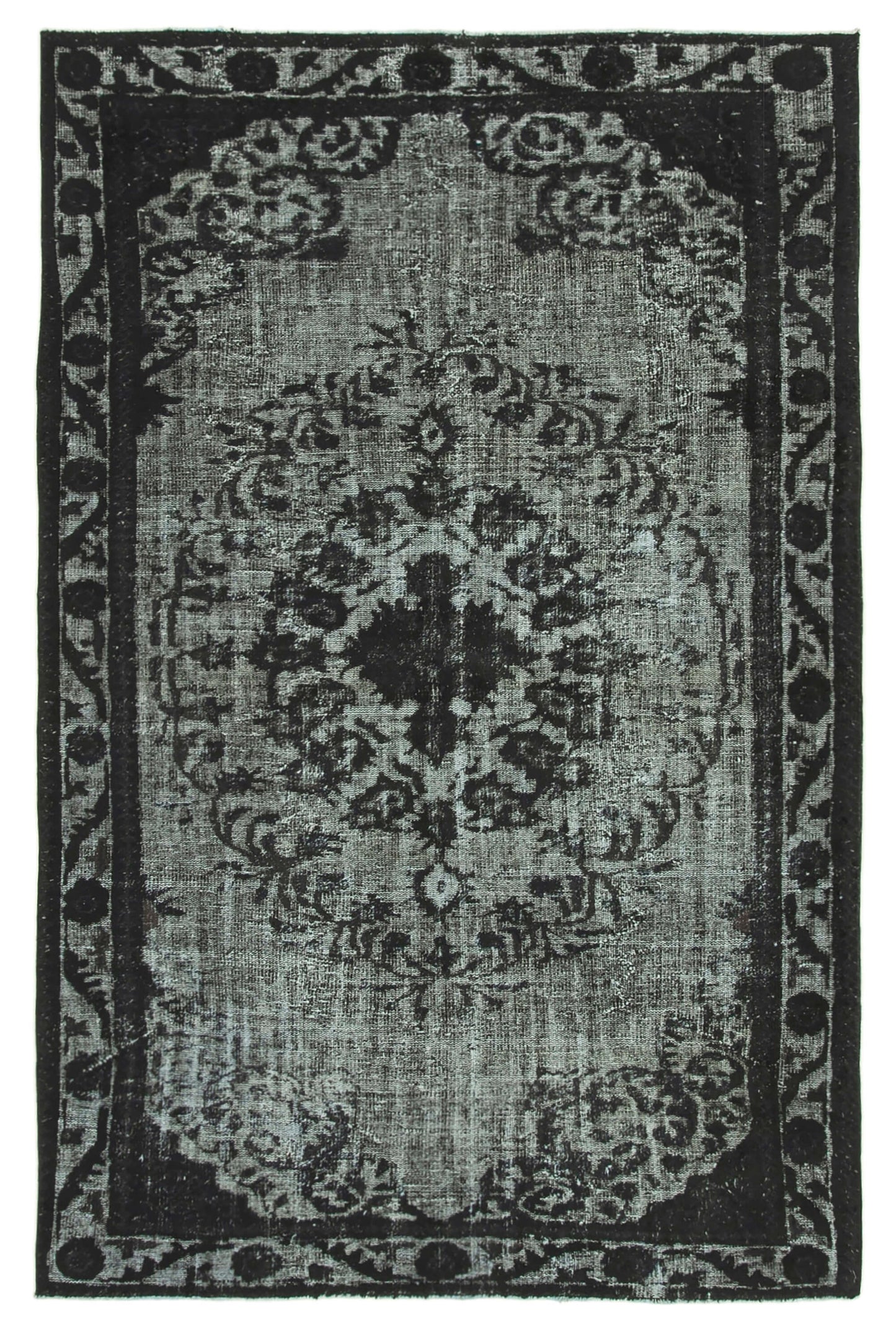 6x10 Black Over Dyed Rug - 25631