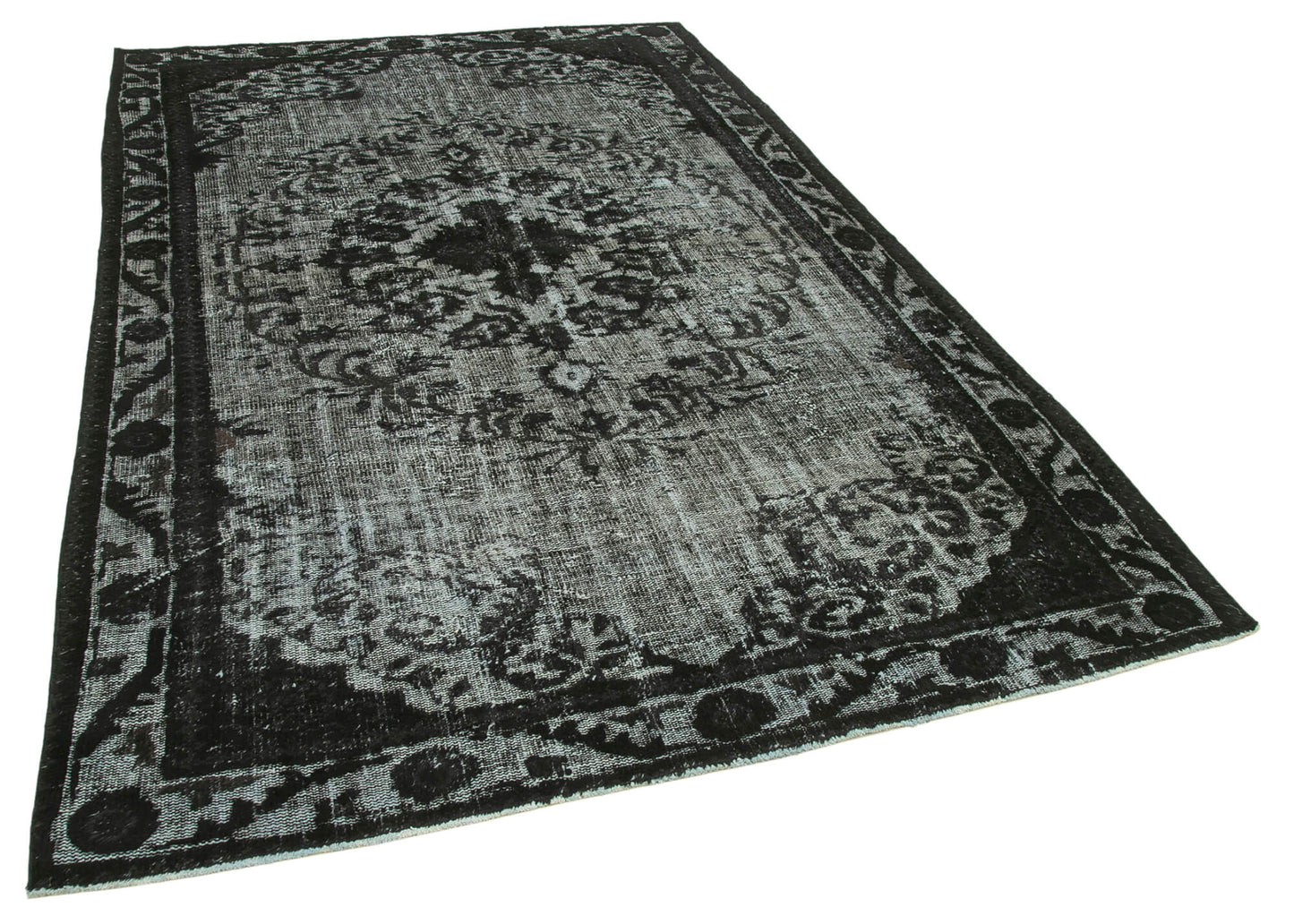 6x10 Black Over Dyed Rug - 25631