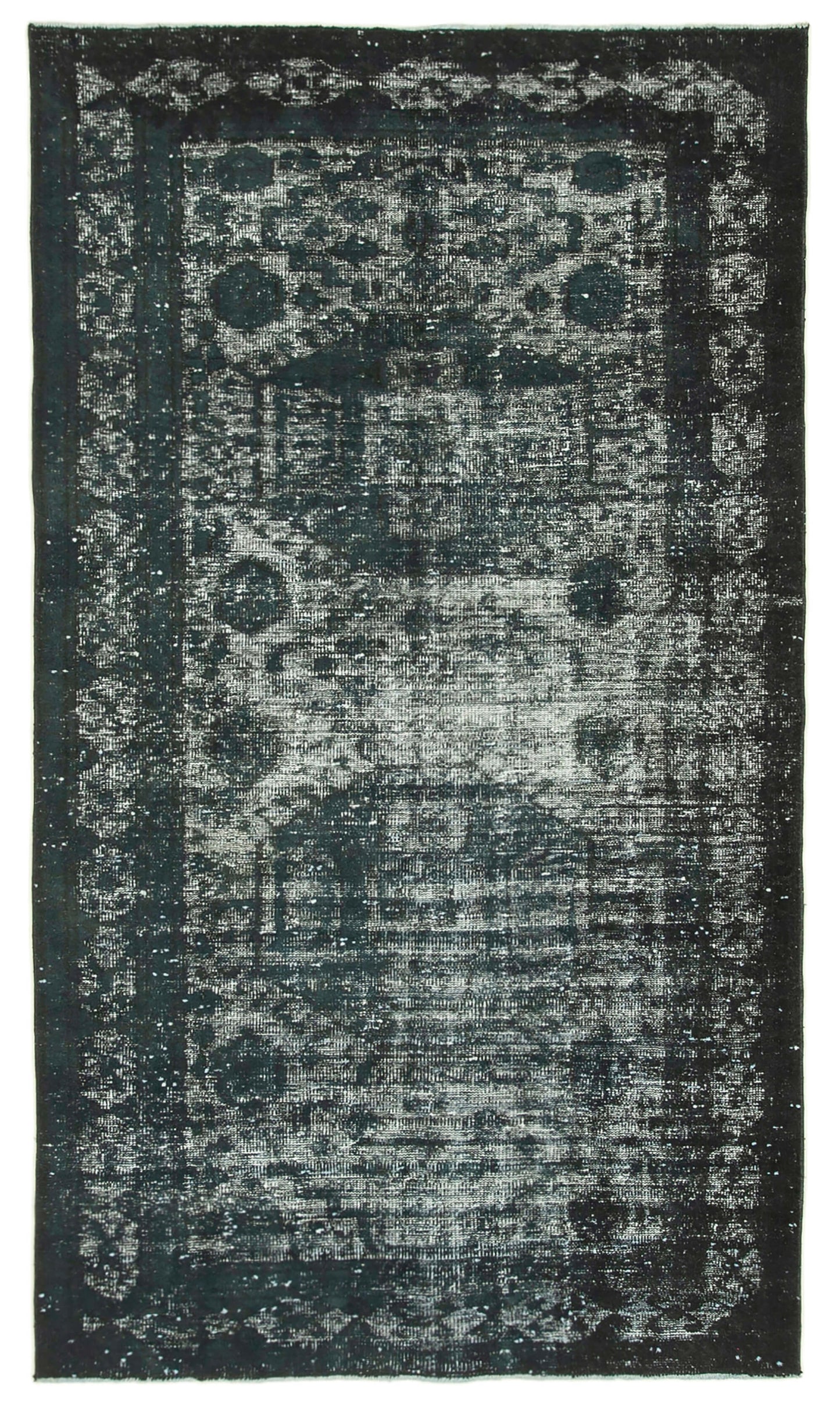 5x9 Black Over Dyed Rug - 25645