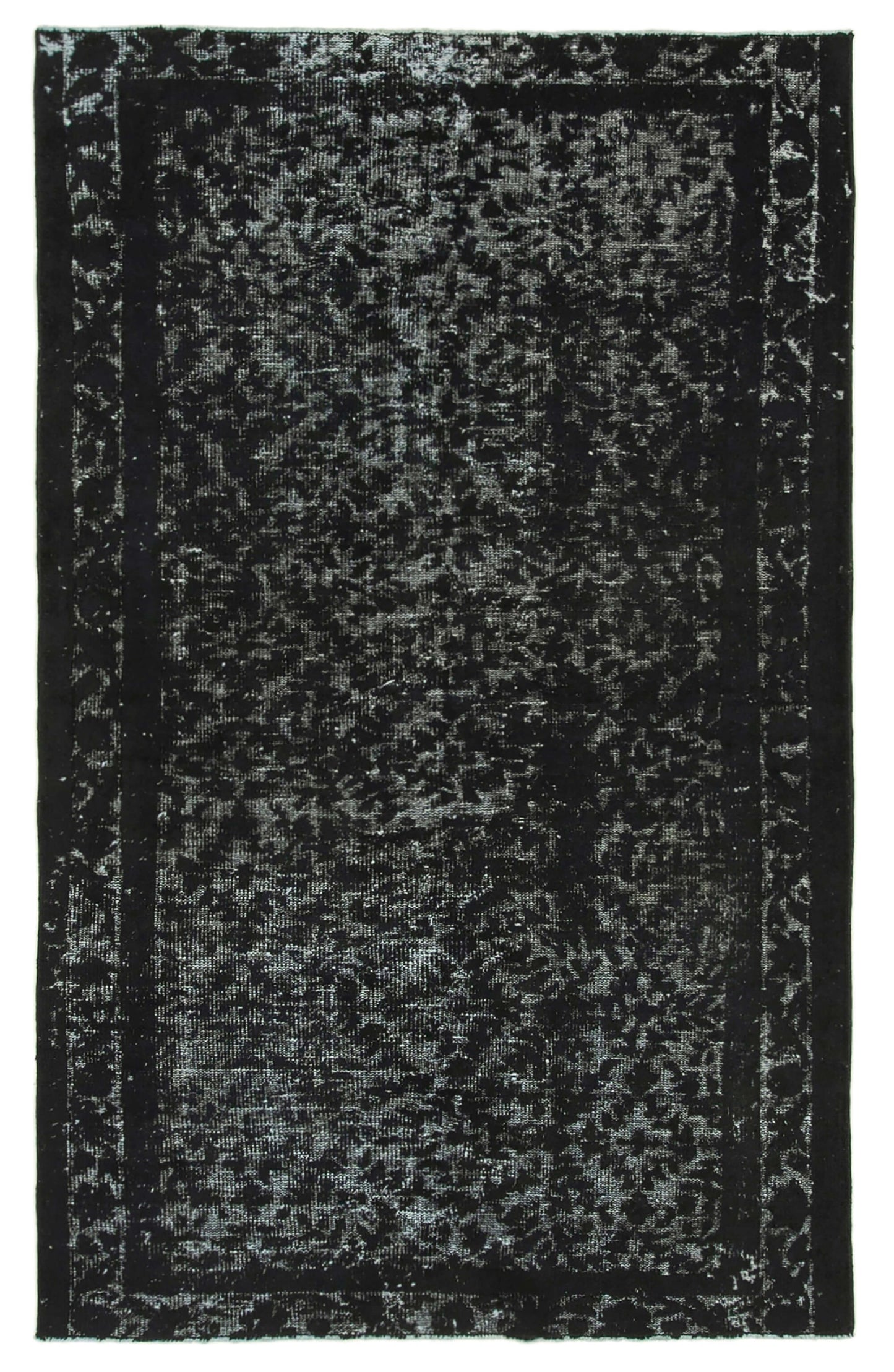 5x8 Black Over Dyed Rug - 25646