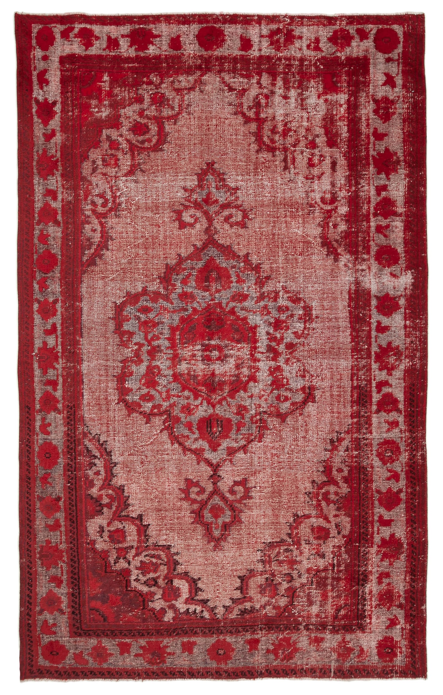 7x11 Red Over Dyed Rug - 25656