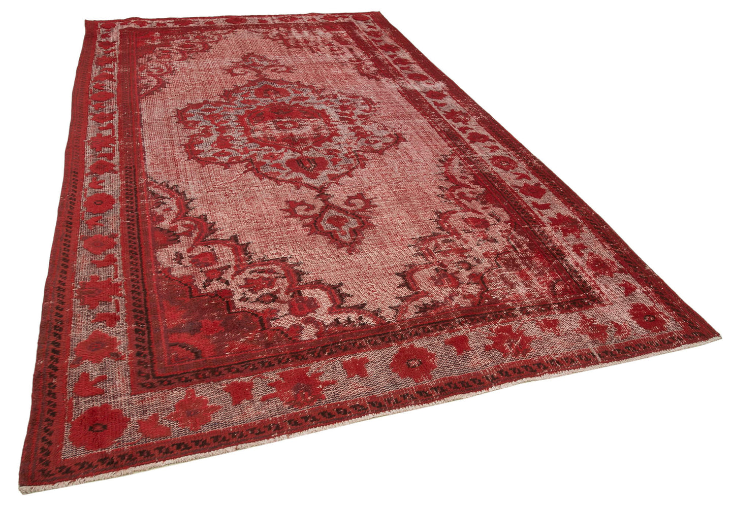7x11 Red Over Dyed Rug - 25656