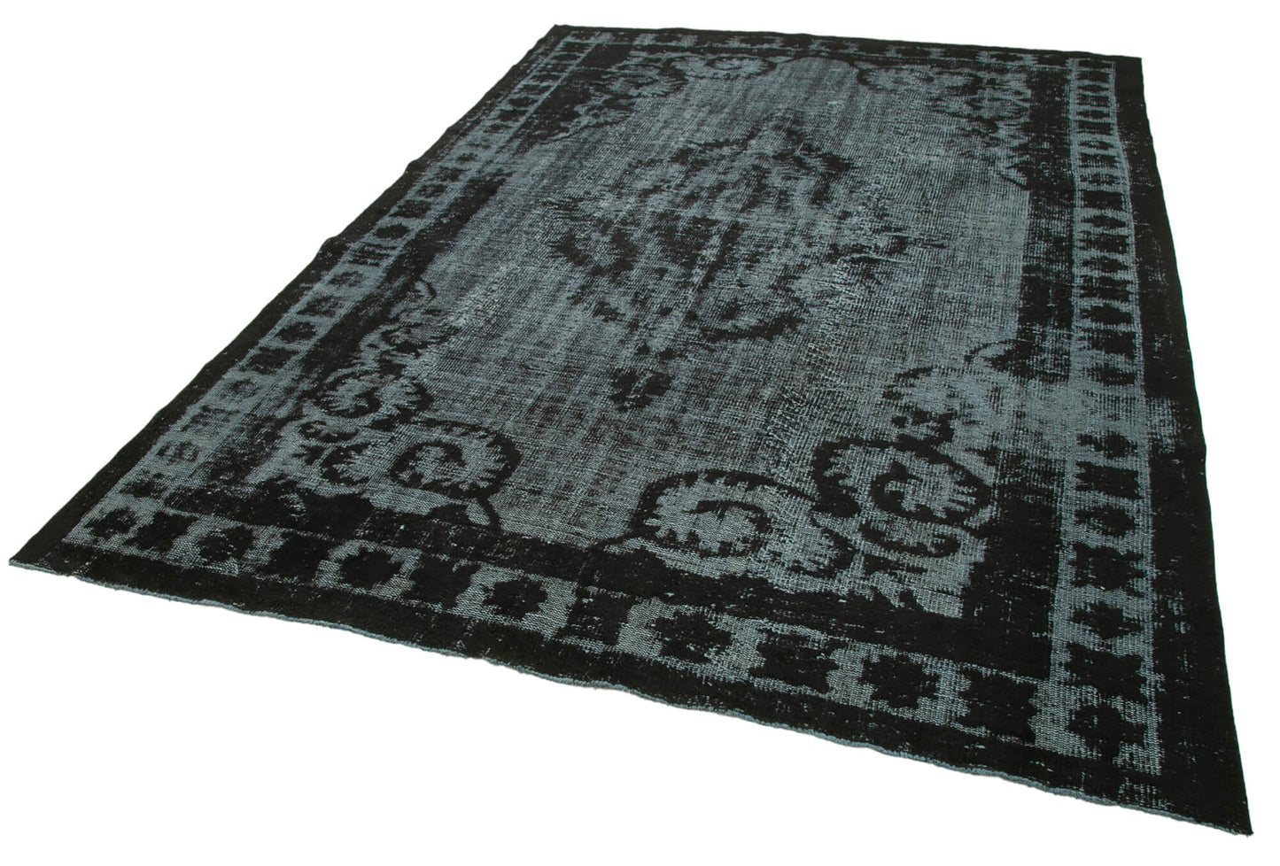 7x10 Black Over Dyed Rug - 25677