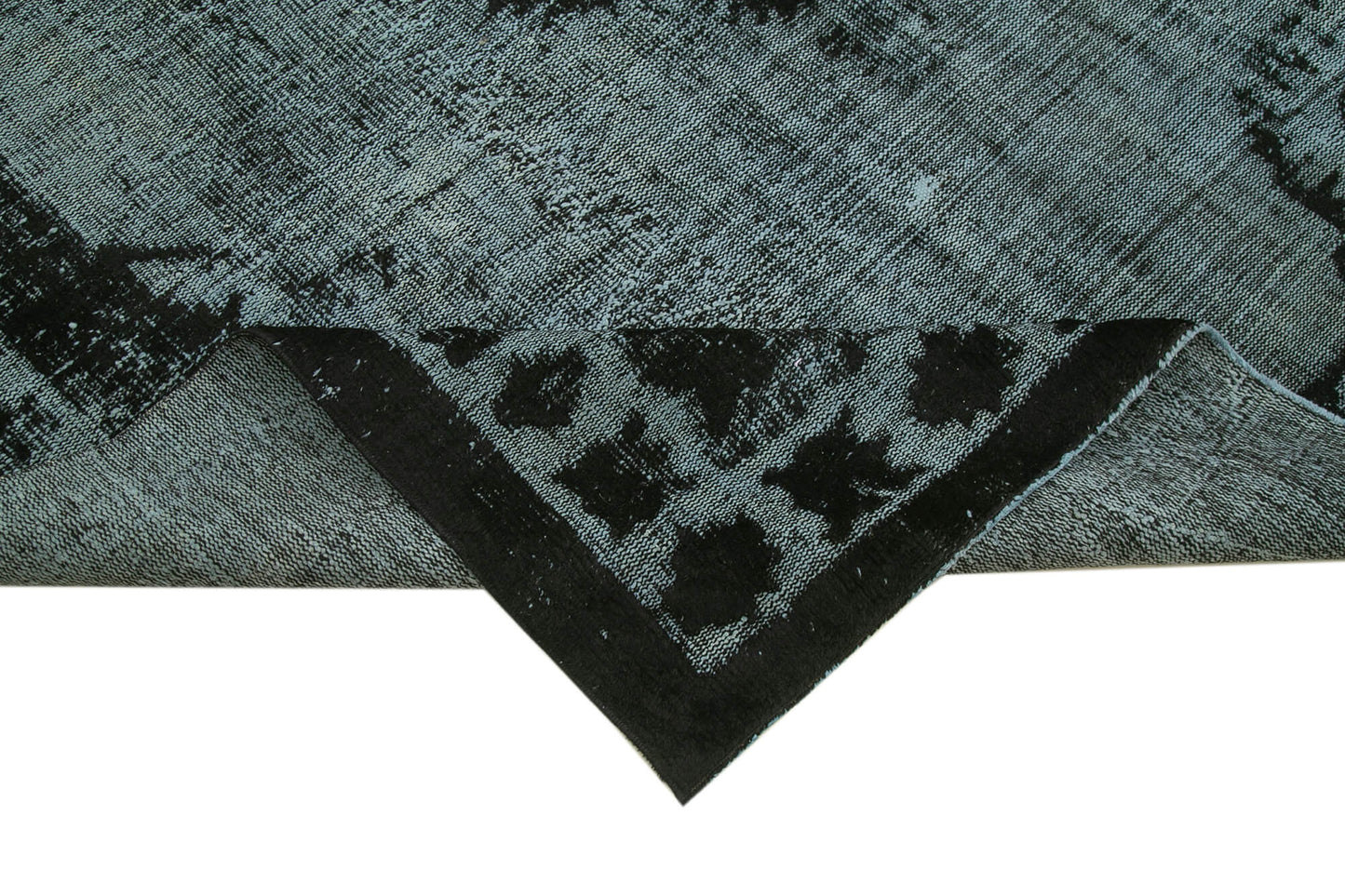 7x10 Black Over Dyed Rug - 25677