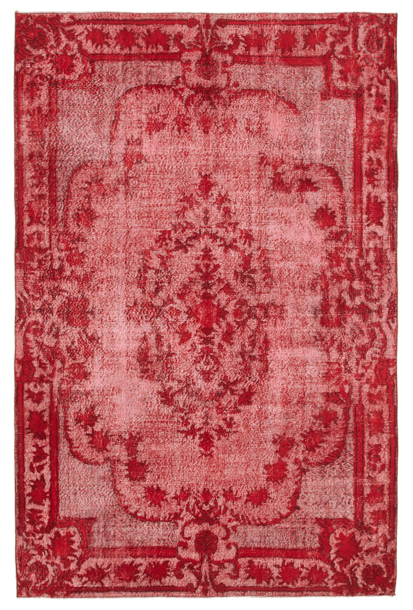 7x10 Red Over Dyed Rug - 25678