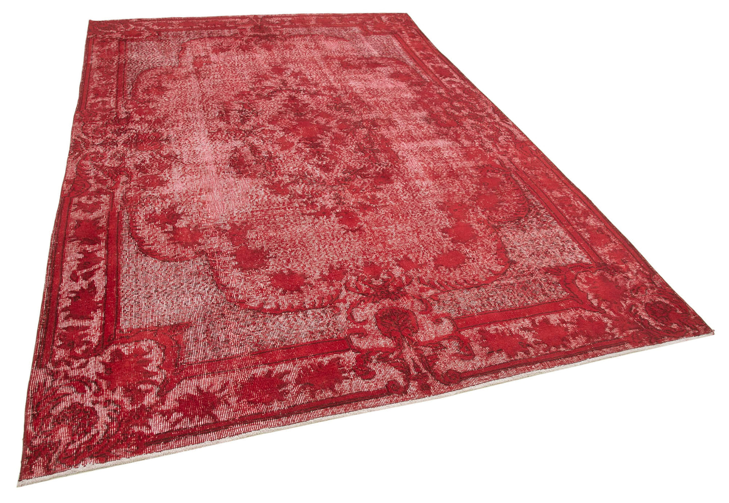7x10 Red Over Dyed Rug - 25678