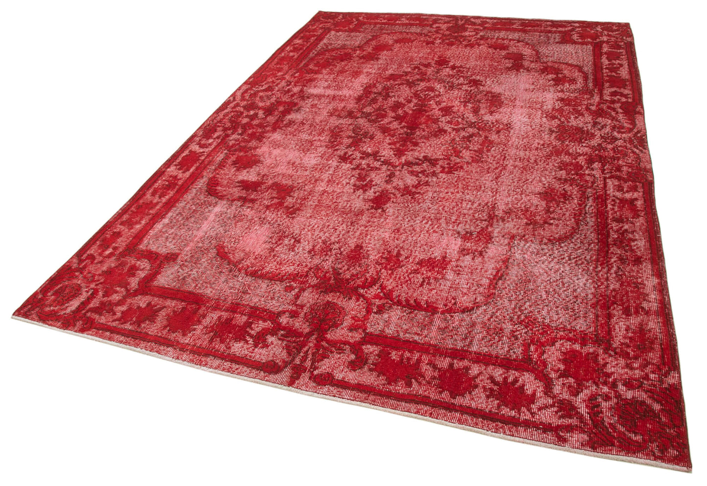 7x10 Red Over Dyed Rug - 25678