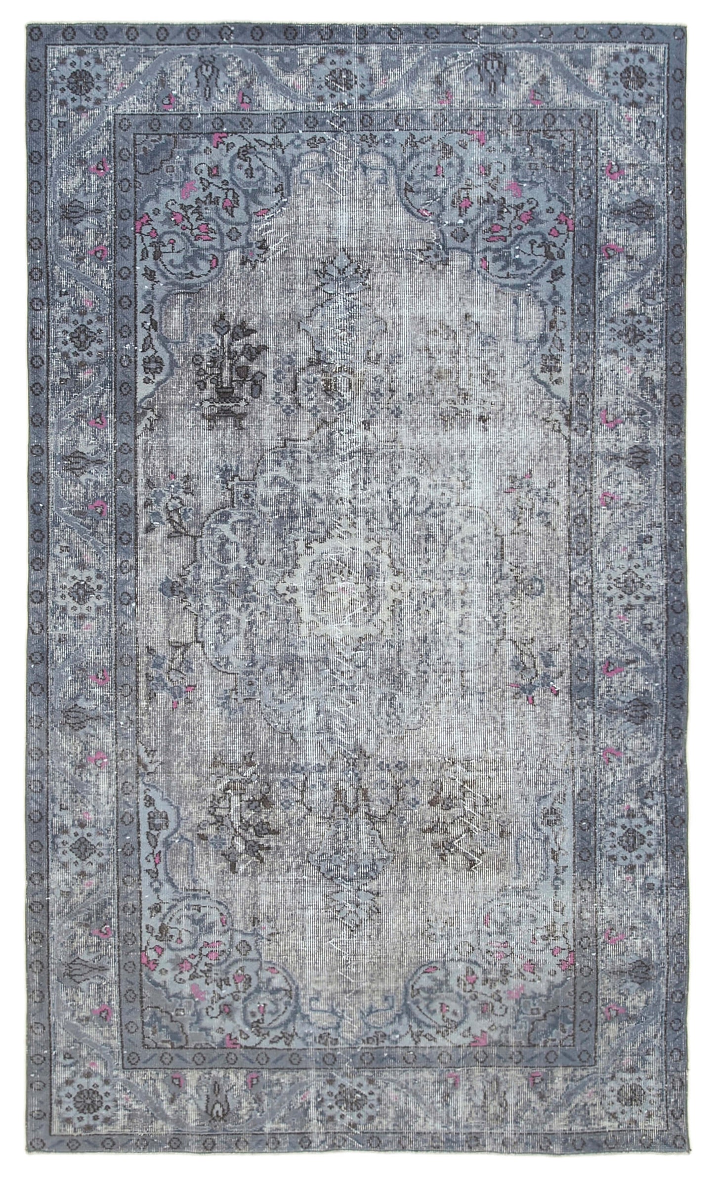 5x9 Grey Over Dyed Rug - 25698