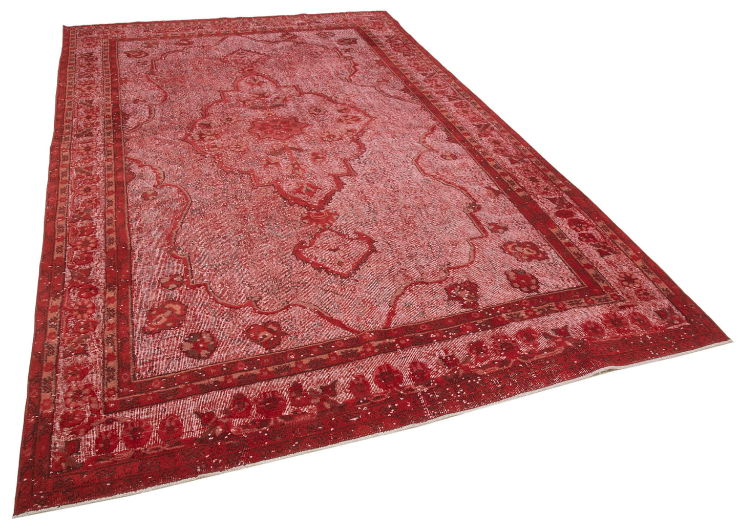 7x11 Red Over Dyed Rug - 25706