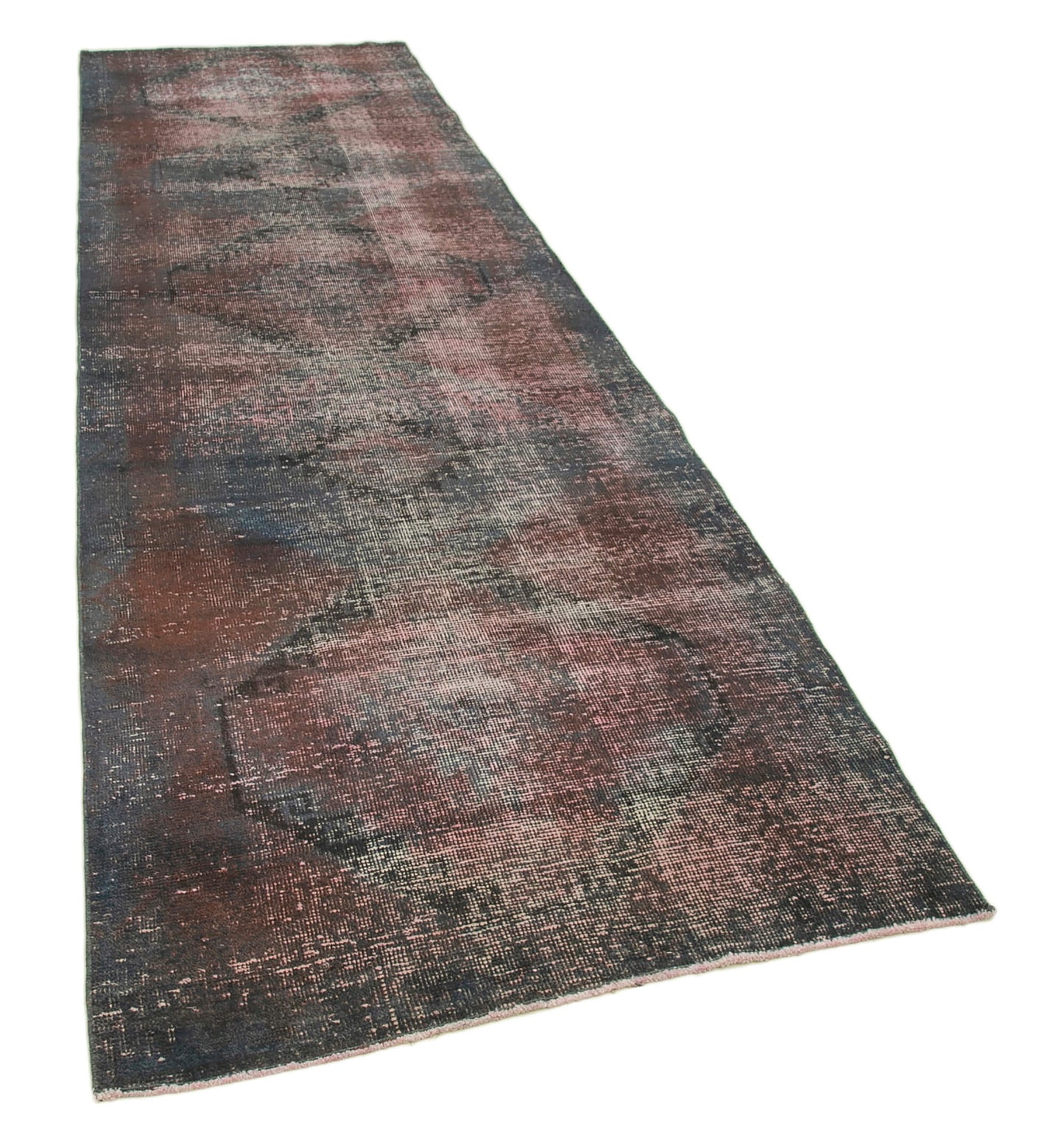 4x12 Grey Turkish Over Dyed Runner Rug - 2587