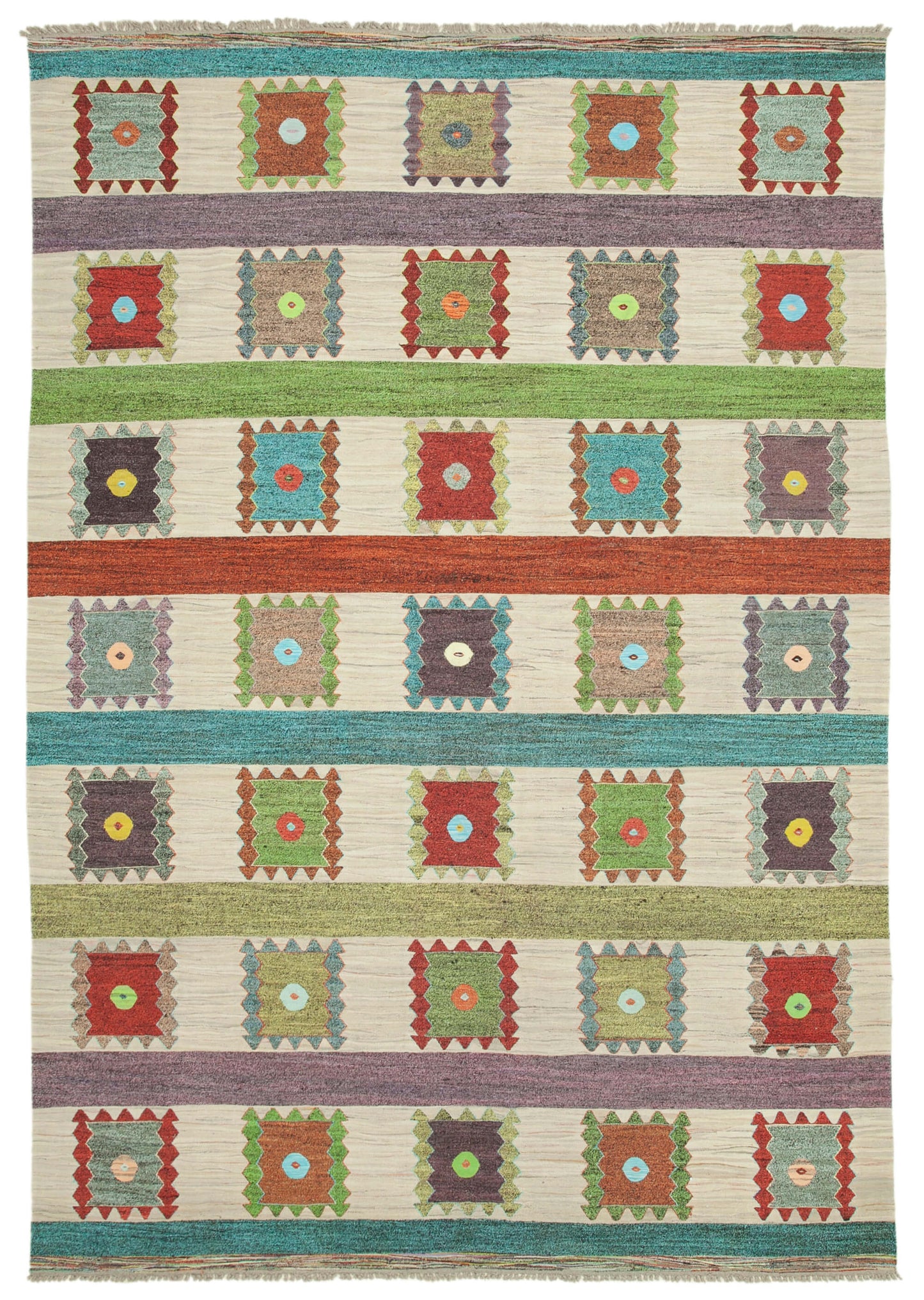 10x14 Multicolor Contemporary Area Rug - 26634