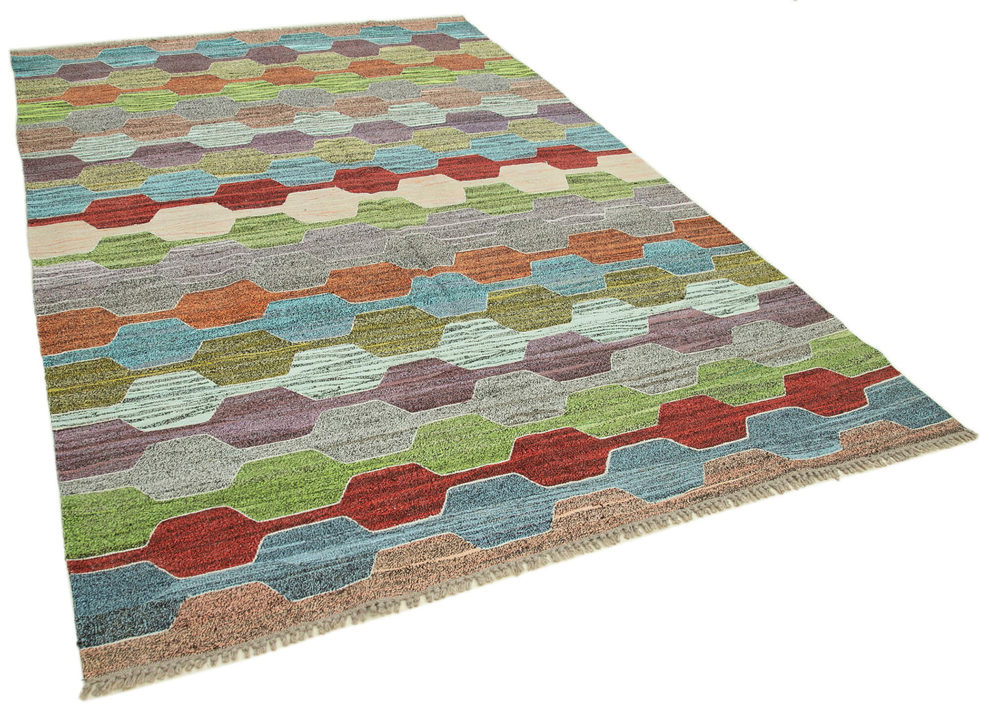 7x10 Multicolor Contemporary Area Rug - 26638