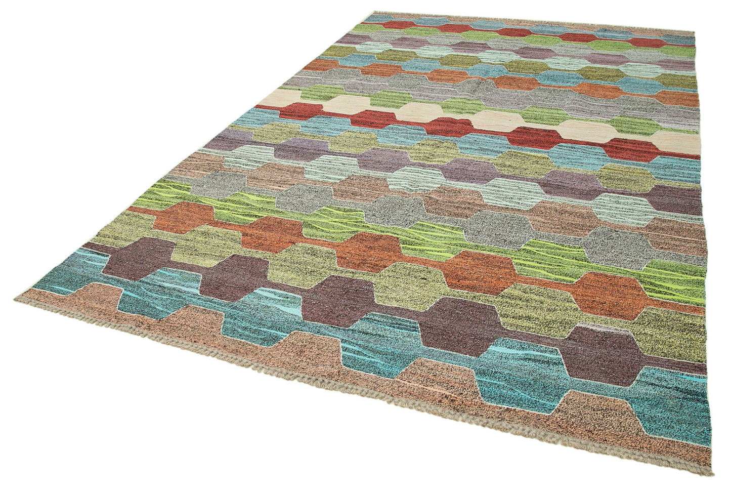 7x10 Multicolor Contemporary Area Rug - 26638