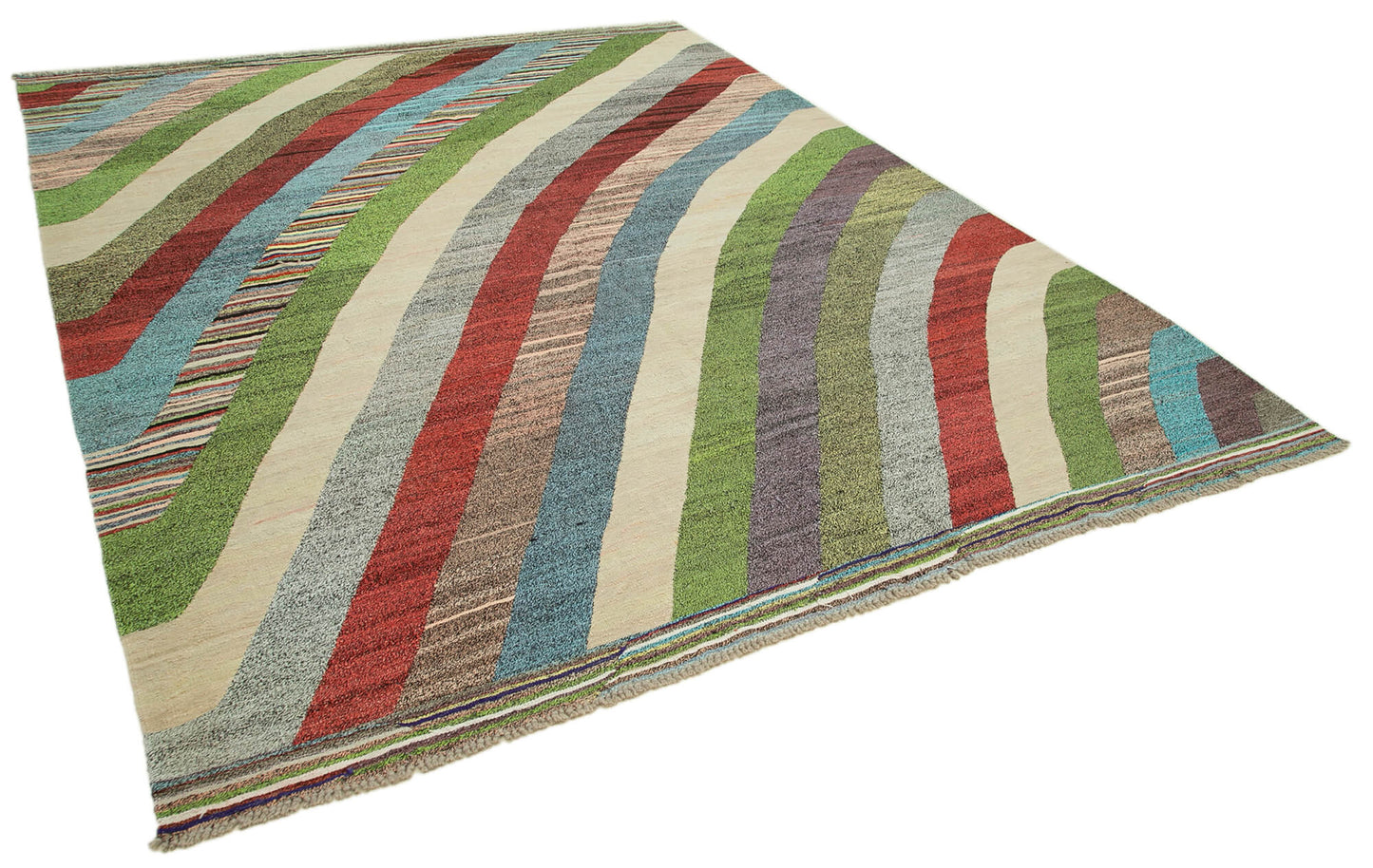 9x11 Multicolor Contemporary Area Rug - 26641