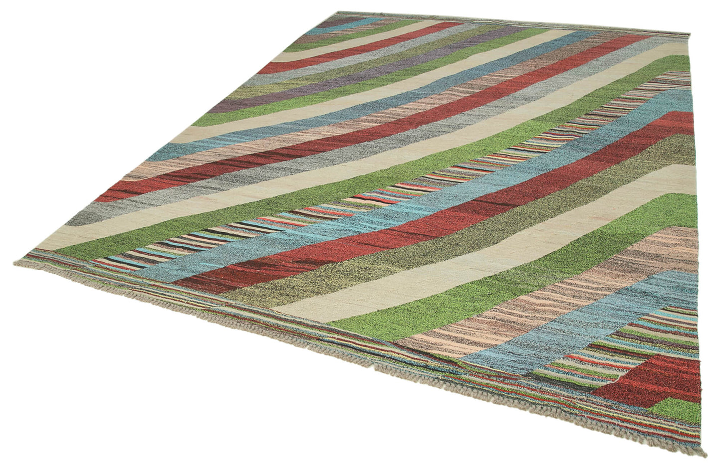 9x11 Multicolor Contemporary Area Rug - 26641