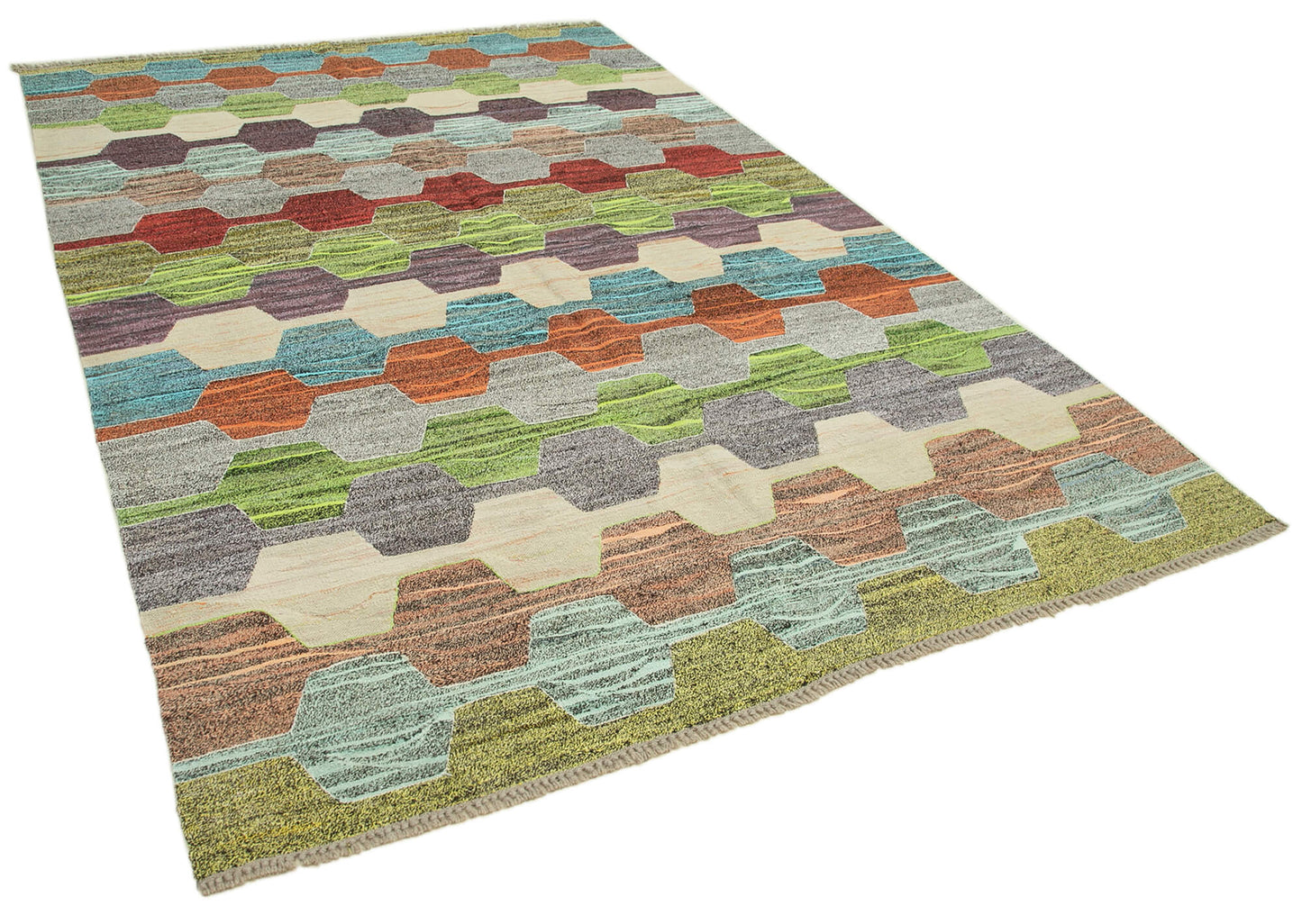 7x10 Multicolor Contemporary Area Rug - 26647